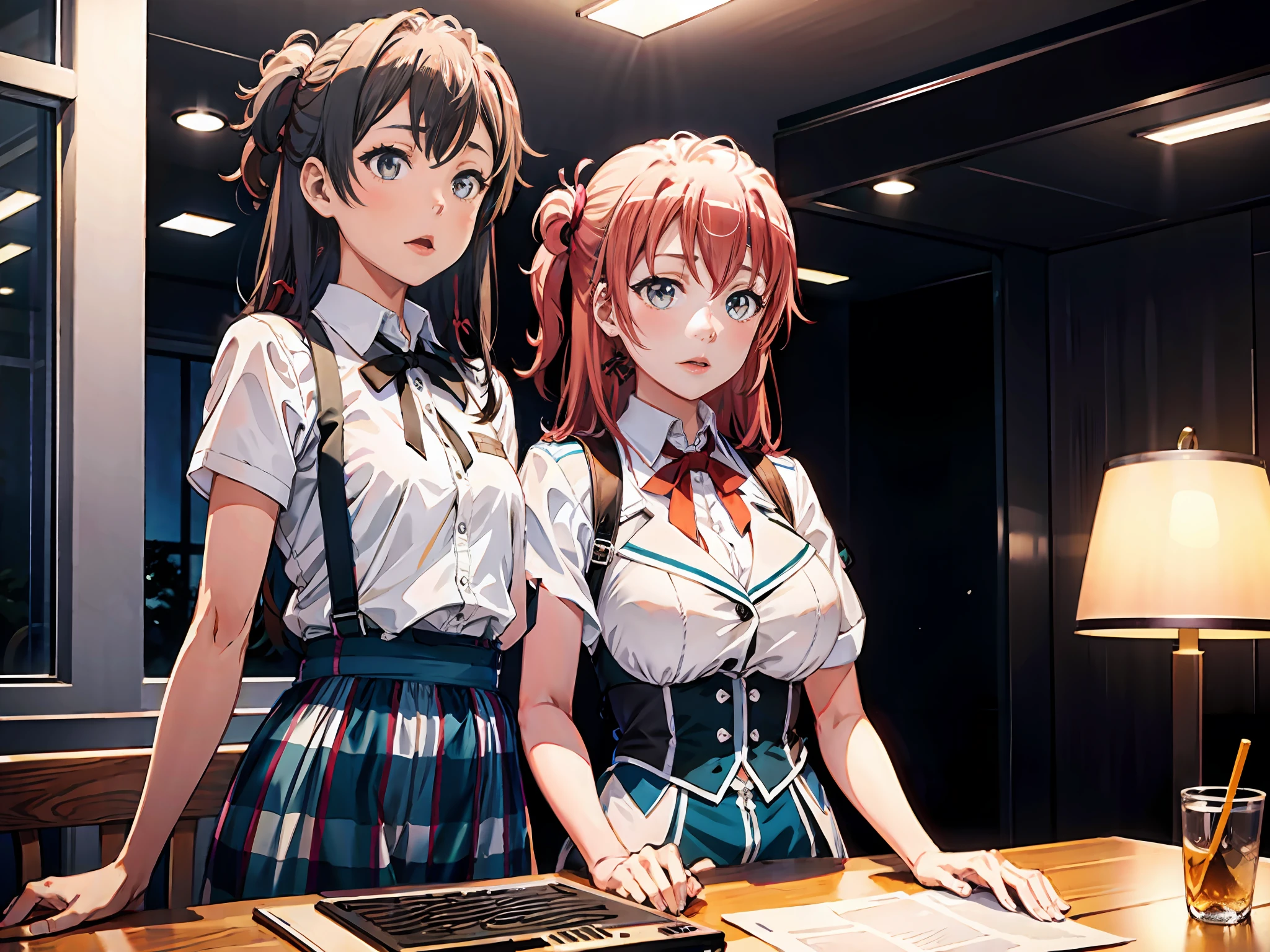 The chest becomes enlarged by five cups，No,High-collar uniform