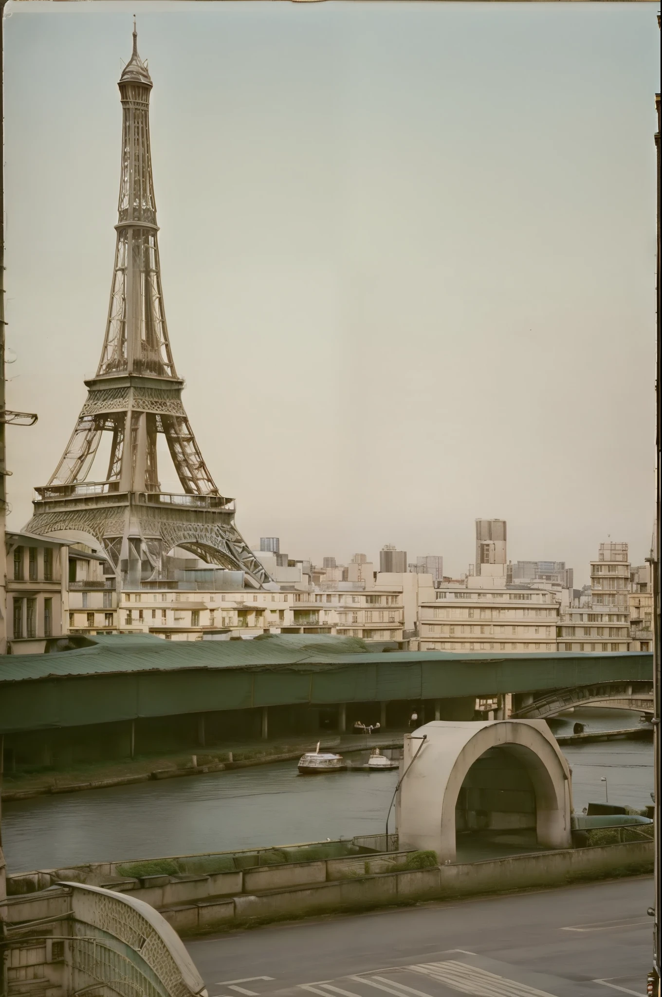 Scenery of Paris in the 1970s, vintage photograph