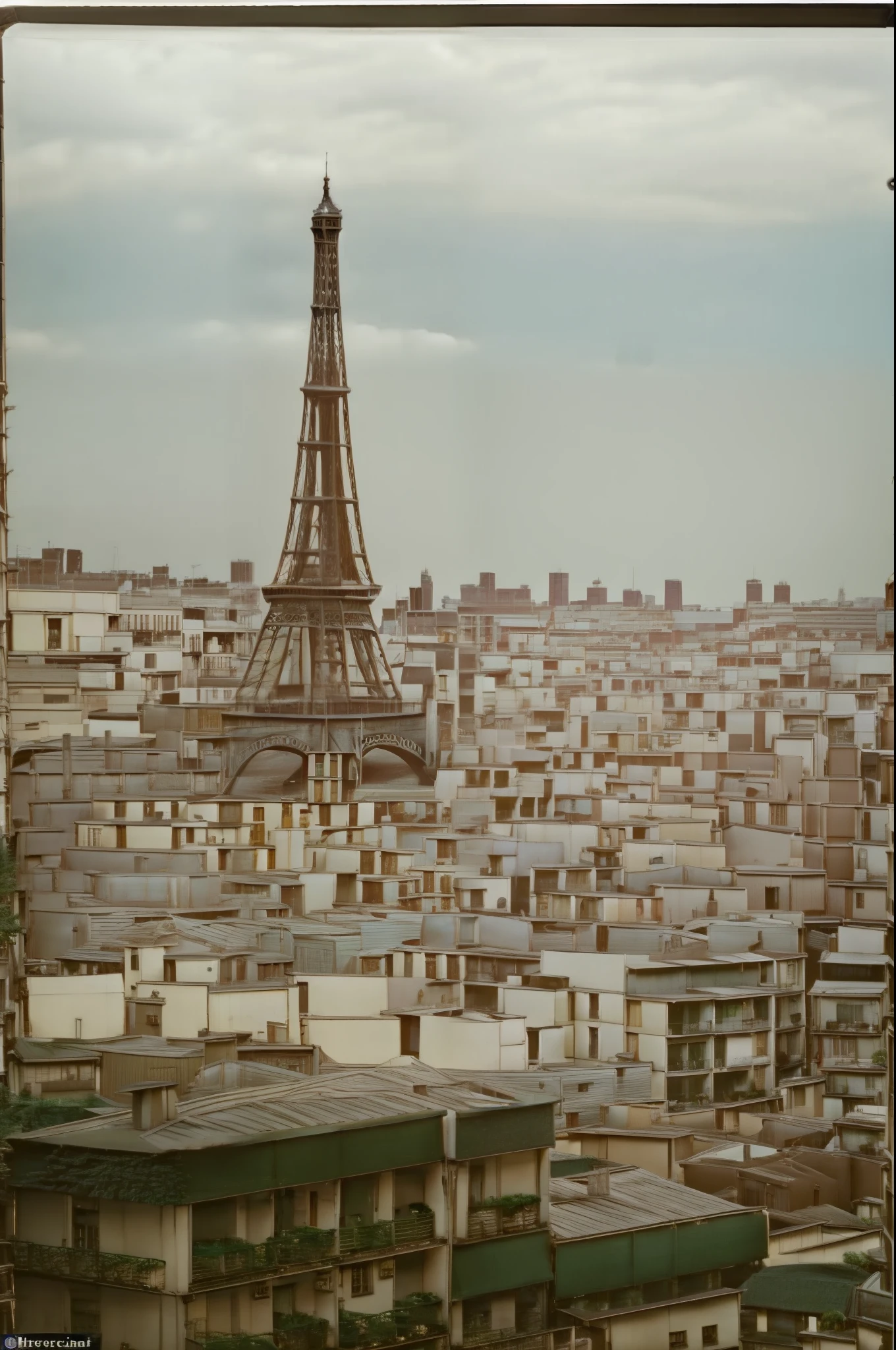 Scenery of Paris in the 1970s, vintage photograph