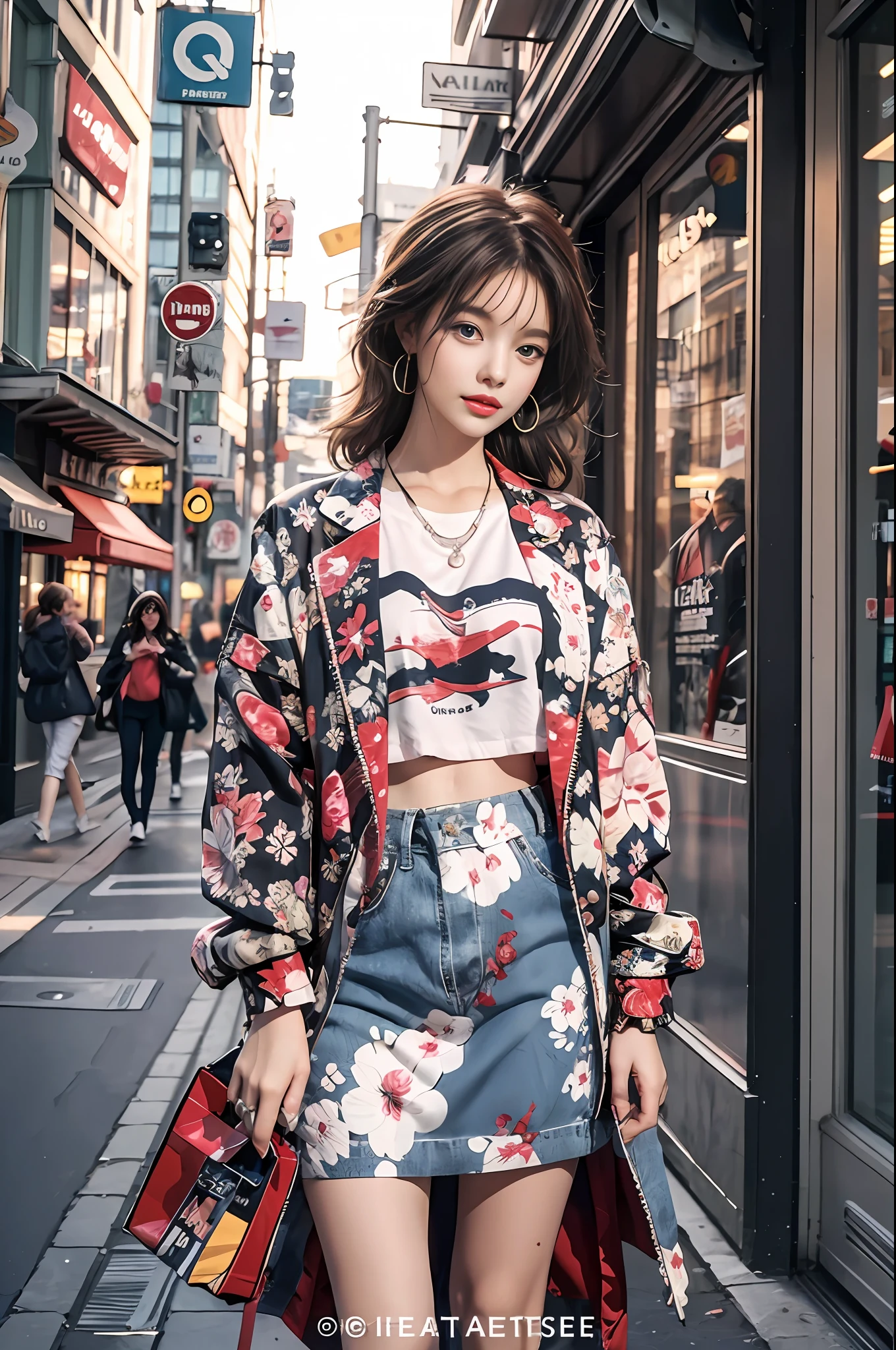 tmasterpiece,Best quality at best,offcial art,8k wallpaper,The is very detailed,Trend illustration,1girll,fashionable attire