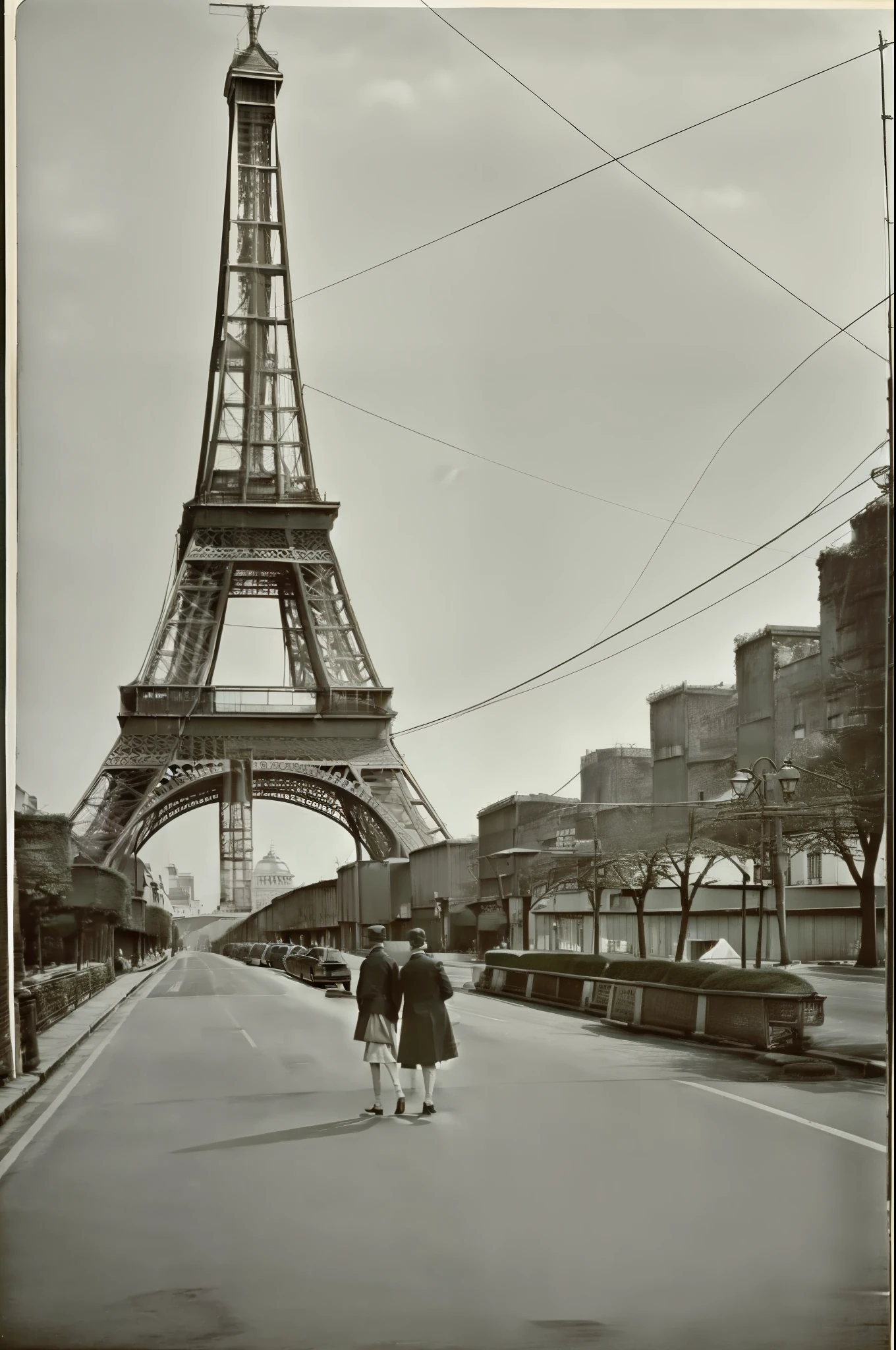 Scenery of Paris in the 1970s, vintage photograph