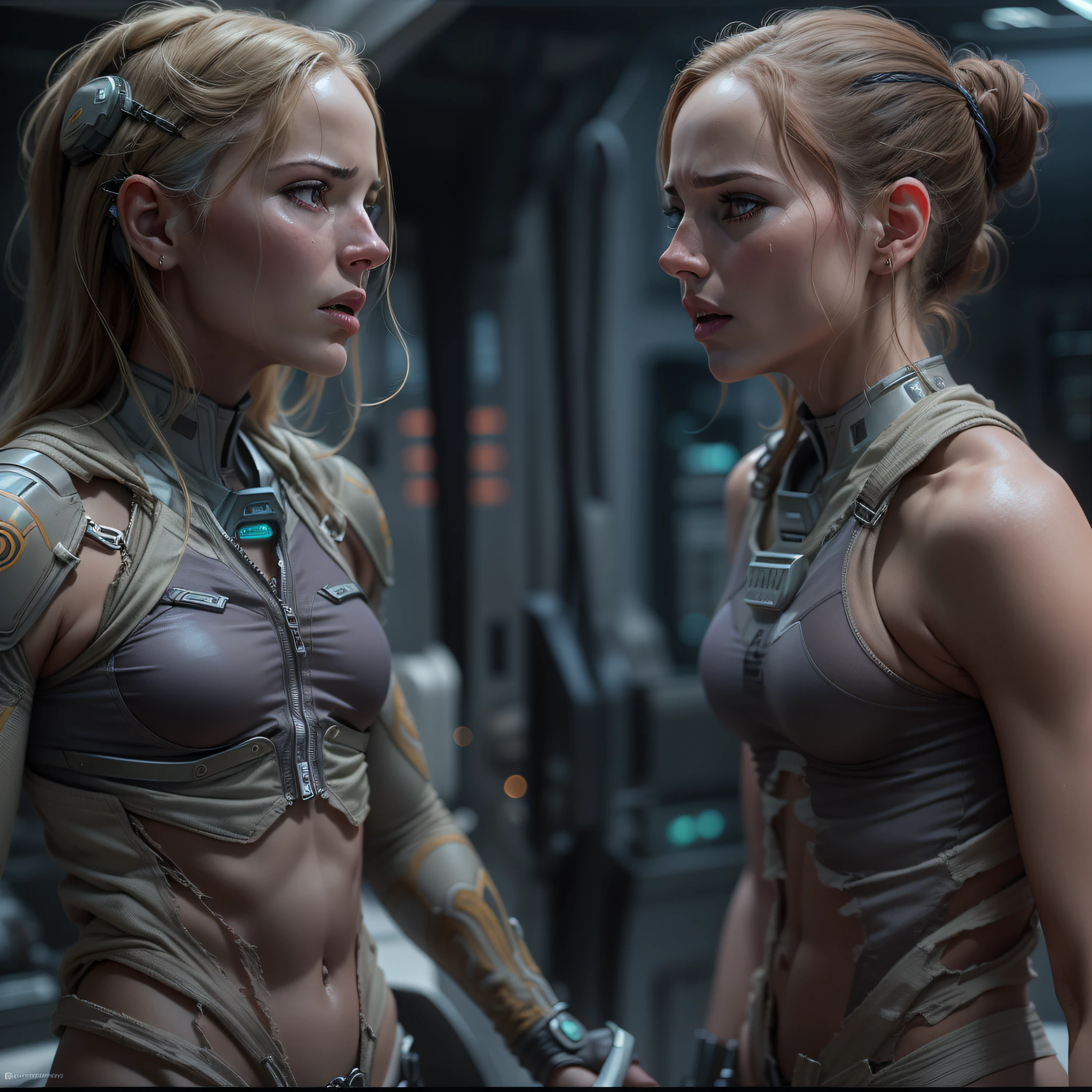 basado_en_la_pelicula_prometheus__mujer_perteneciente_a_la_tripulacion_de_la_spacecraft_prometheus__cintura_delgada_y_caderas_gruesas___abdominales y piermas musculosas. atacada por xenoformo