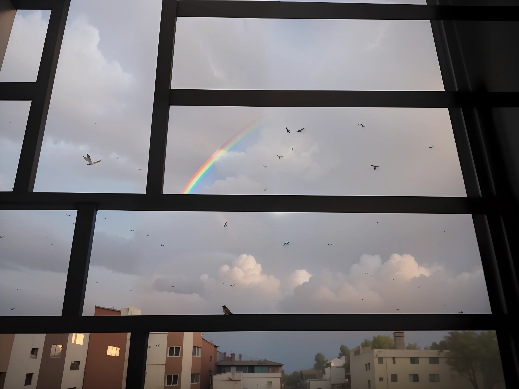 Bird, change sky, more birds, sunlight, beautiful sky, Bird,  beautiful sun, Rainbow, star, sky,