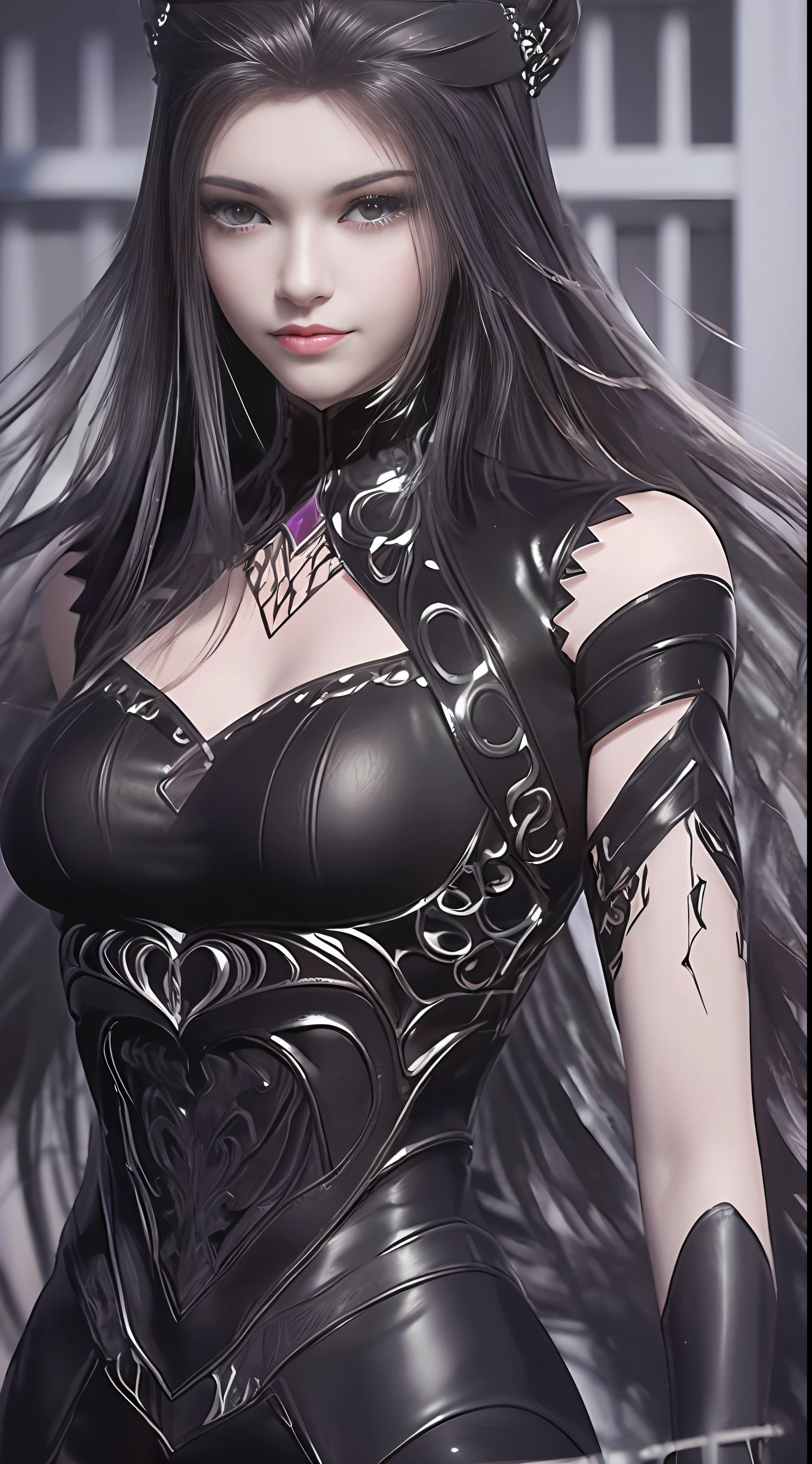a close up of a woman with a black dress and a black top, 8K high quality detailed art, 3 D rendering character art 8 K, Smooth anime CG art, beautiful and seductive anime woman, photorealistic anime girl rendering, seductive anime girls, 2. 5 D CGI anime fantasy artwork, by Yang J, 4k highly detailed digital art, epic exquisite character art