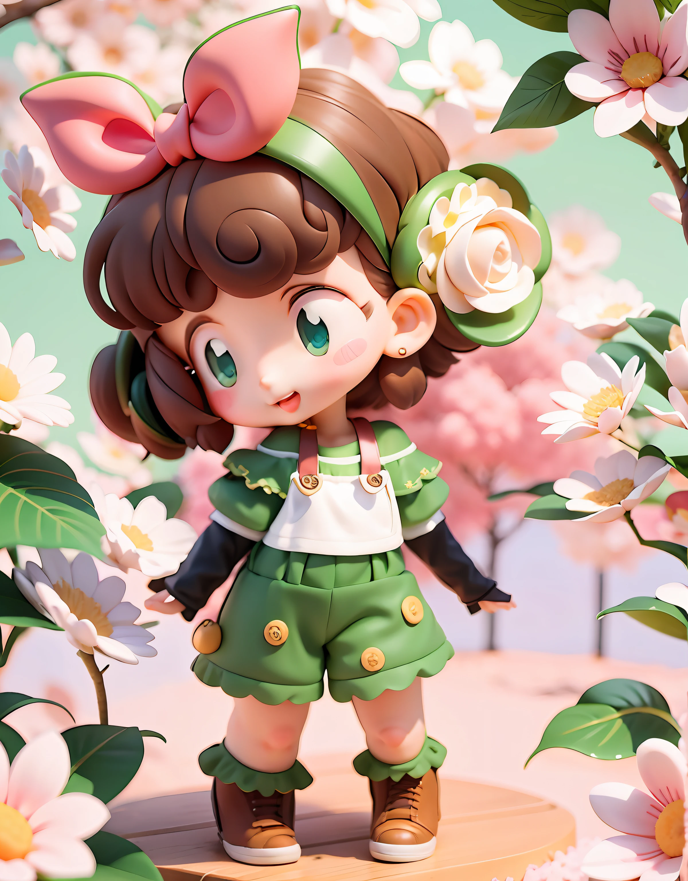 (masterpiece),(best quality),(ultra-detailed), (full body:1.2),
1girl,chibi,cute, smile, open mouth,
flower, outdoors, playing guitar, music, beret, holding guitar, jacket, blush, tree, :3, shirt, short hair, cherry blossoms, green headwear, blurry, brown hair, blush stickers, long sleeves, bangs, headphones, black hair, pink flower,
(beautiful detailed face), (beautiful detailed eyes),