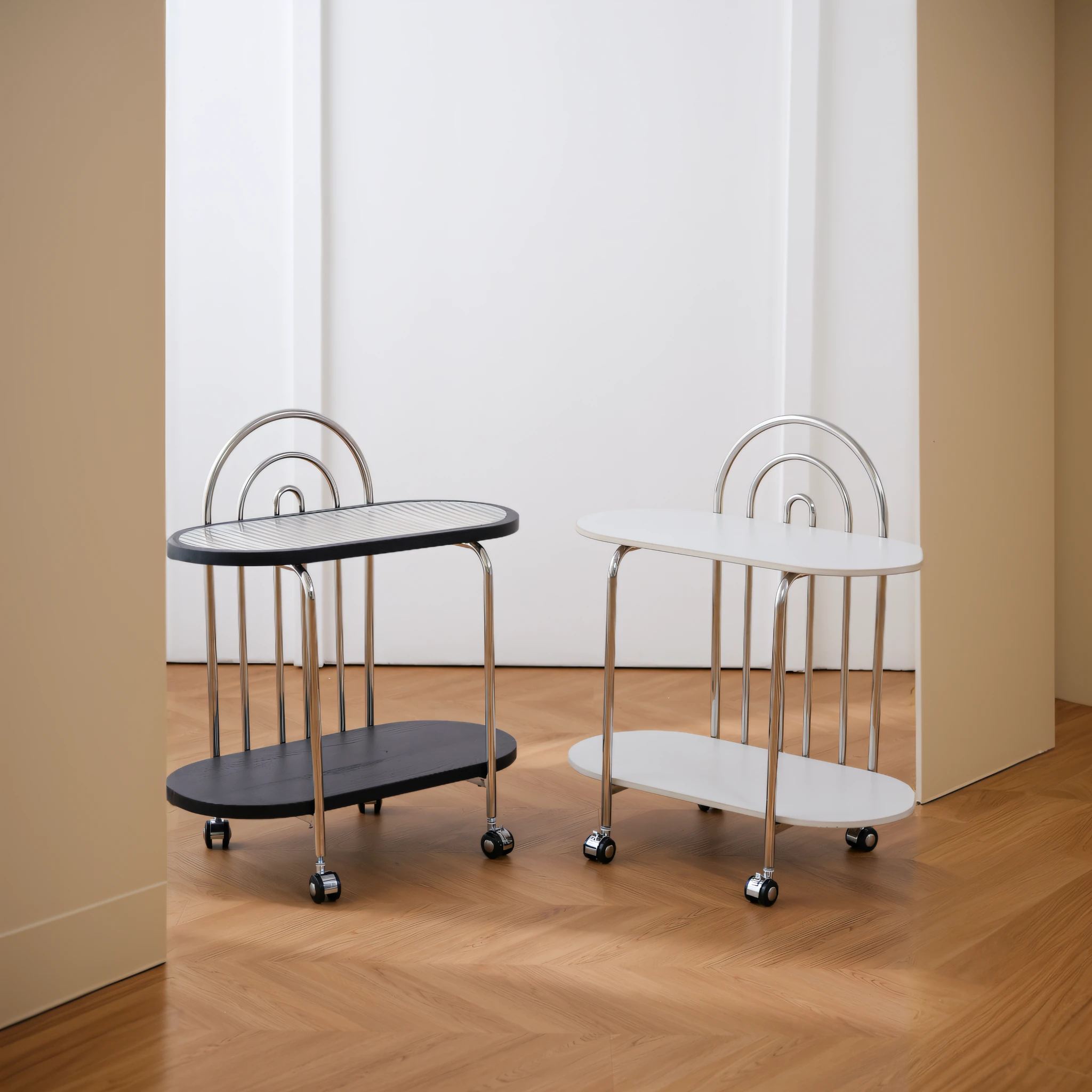 Wooden floors and white walls