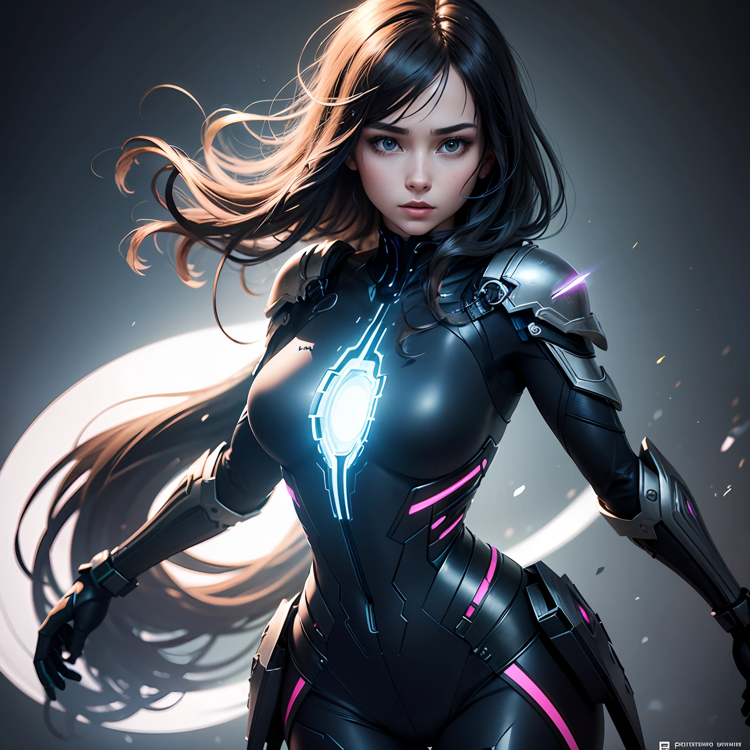 Cinematic, hyper-detailed, and insanely detailed, this artwork captures the essence of the girl with breathtaking beauty. The color grading is beautifully done, enhancing the overall cinematic feel. Unreal Engine brings her to life, making her appearance even more mesmerizing.

With the use of depth of field (DOF), every detail is focused and accentuated, drawing attention to her eyes and hair. The image resolution is at its peak, utilizing super-resolution technology to ensure every pixel is perfect. Cinematic lighting enhances her aura, while anti-aliasing techniques like FXAA and TXAA keep the edges smooth and clean.

Adding realism to the robot-like body suit, RTX technology enables ray tracing, making it look as if it's actually there. Additionally, SSAO (Screen Space Ambient Occlusion) gives depth and realism to the scene, making the girl's presence even more convincing.

In the post-processing and post-production stages, tone mapping enhances the colors, creating a captivating visual experience. The integration of CGI (Computer-Generated Imagery) and VFX (Visual Effects) brings out her robotic features in a seamless manner. SFX (Sound Effects) complement the visual artistry, immersing the viewer further into this fantastic world.

The level of detail is awe-inspiring, with intricate elements meticulously crafted, making the artwork hyper maximalist and hyper-realistic. Volumetric effects add depth and dimension, and the photorealism is unparalleled.

The image is rendered in 8K resolution, ensuring super-detailed visuals. The volumetric lightning adds a touch of magic, highlighting her beauty and aura in an otherworldly way. High Dynamic Range (HDR) technology makes the colors pop, adding richness to the overall composition.

Ultimately, this artwork presents an unreal, yet stunningly real portrayal of an incredibly beautiful girl. The sharp focus ensures that every feature is crisply defined, leaving the audience captivated by her presence.

--v testp