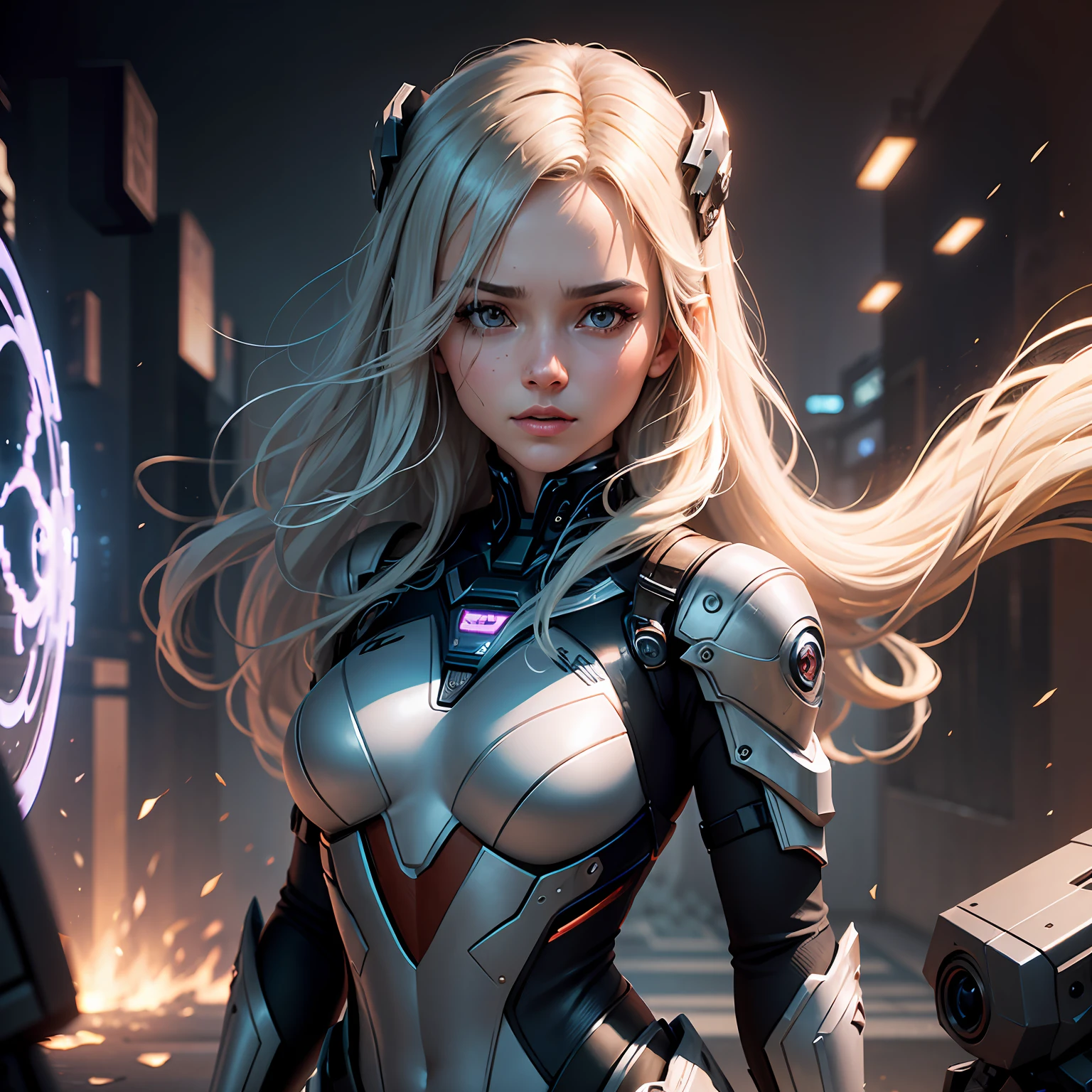 Cinematic, hyper-detailed, and insanely detailed, this artwork captures the essence of the girl with breathtaking beauty. The color grading is beautifully done, enhancing the overall cinematic feel. Unreal Engine brings her to life, making her appearance even more mesmerizing.

With the use of depth of field (DOF), every detail is focused and accentuated, drawing attention to her eyes and hair. The image resolution is at its peak, utilizing super-resolution technology to ensure every pixel is perfect. Cinematic lighting enhances her aura, while anti-aliasing techniques like FXAA and TXAA keep the edges smooth and clean.

Adding realism to the robot-like body suit, RTX technology enables ray tracing, making it look as if it's actually there. Additionally, SSAO (Screen Space Ambient Occlusion) gives depth and realism to the scene, making the girl's presence even more convincing.

In the post-processing and post-production stages, tone mapping enhances the colors, creating a captivating visual experience. The integration of CGI (Computer-Generated Imagery) and VFX (Visual Effects) brings out her robotic features in a seamless manner. SFX (Sound Effects) complement the visual artistry, immersing the viewer further into this fantastic world.

The level of detail is awe-inspiring, with intricate elements meticulously crafted, making the artwork hyper maximalist and hyper-realistic. Volumetric effects add depth and dimension, and the photorealism is unparalleled.

The image is rendered in 8K resolution, ensuring super-detailed visuals. The volumetric lightning adds a touch of magic, highlighting her beauty and aura in an otherworldly way. High Dynamic Range (HDR) technology makes the colors pop, adding richness to the overall composition.

Ultimately, this artwork presents an unreal, yet stunningly real portrayal of an incredibly beautiful girl. The sharp focus ensures that every feature is crisply defined, leaving the audience captivated by her presence.

--v testp