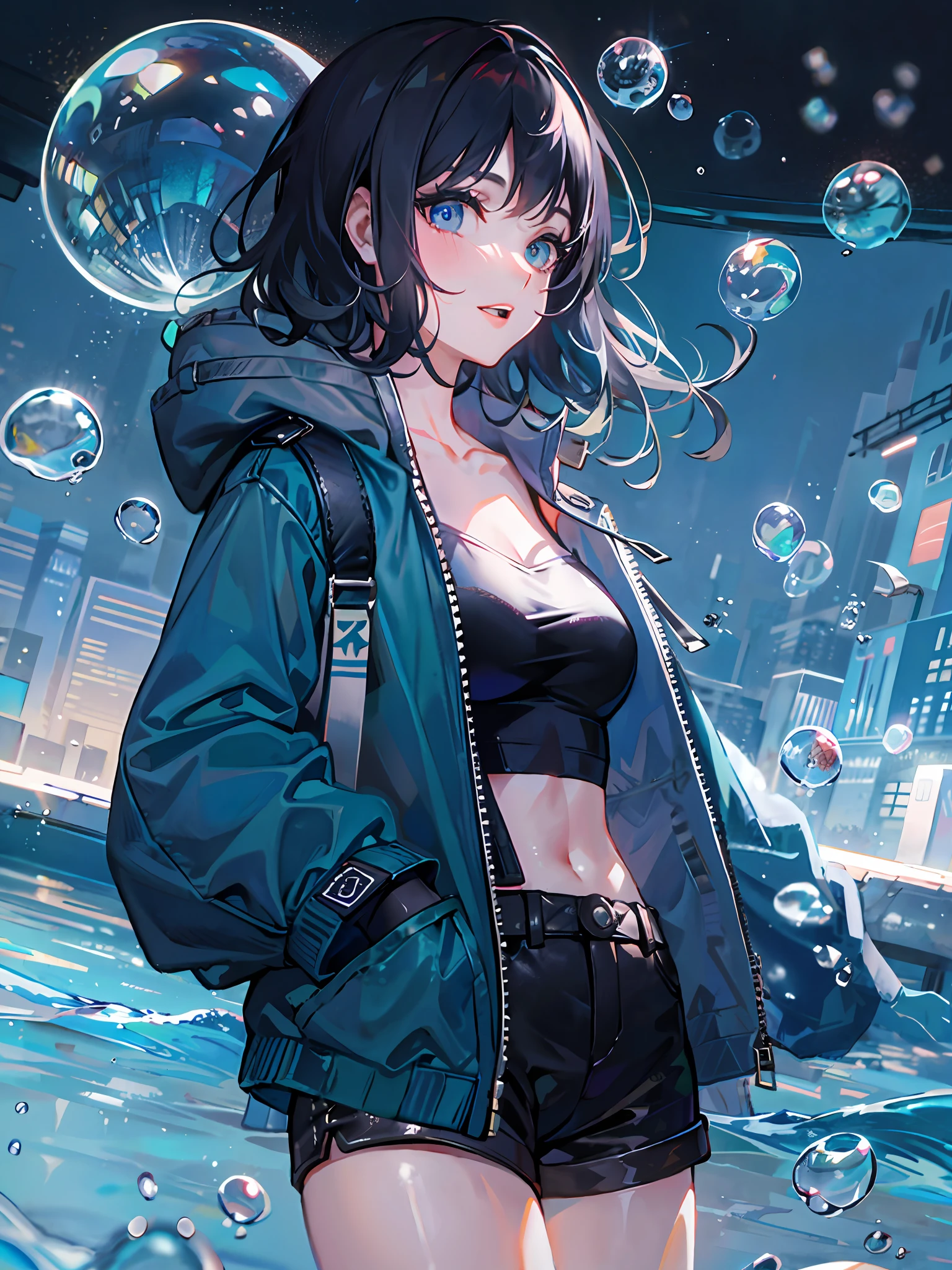 Background with、under the water、Building wall、Eau、Air bubble、Bubble、Water balls