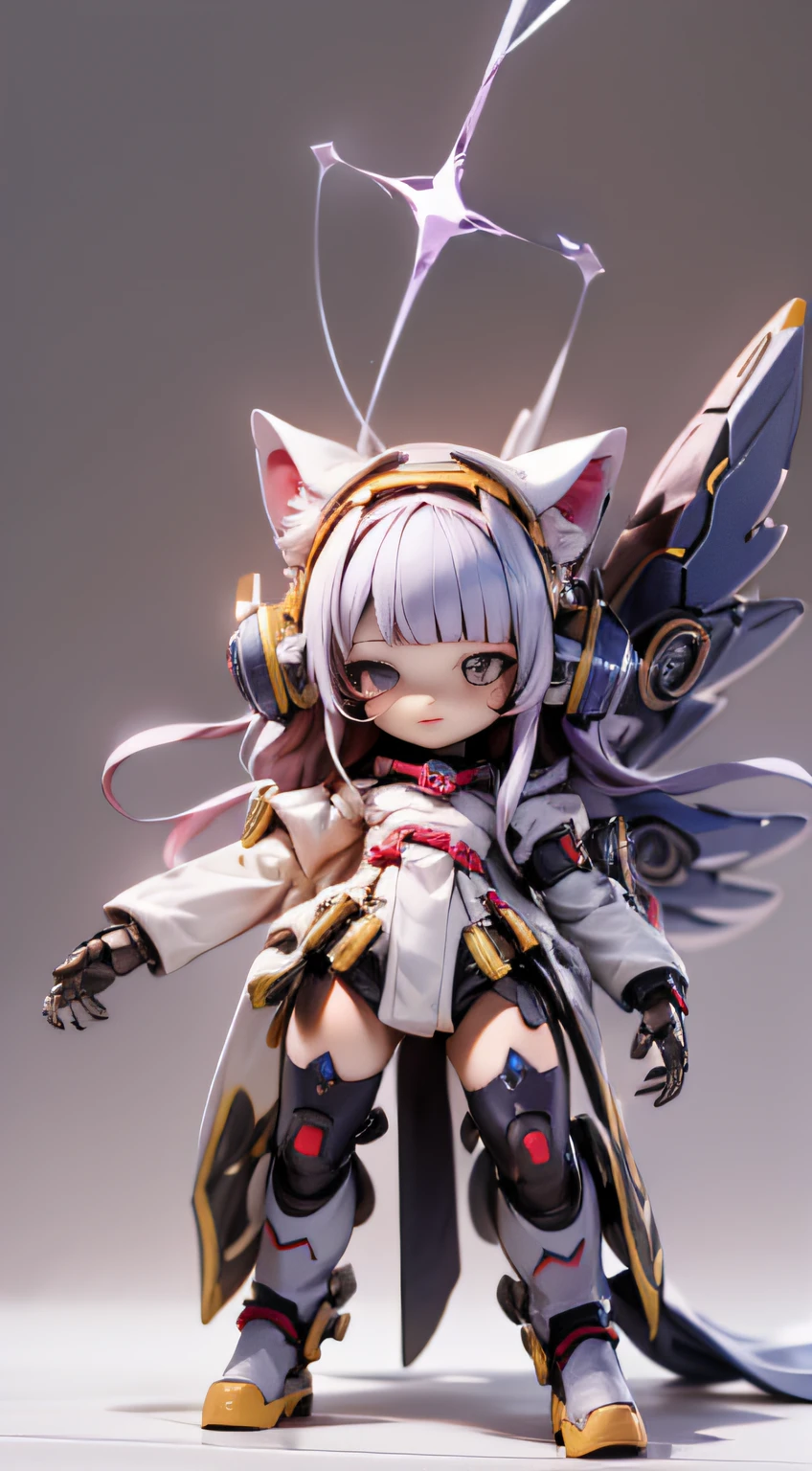 lean, chibi, Full body, Minimake, Little Dwarf, ????, Mecha Body, Mecha legs, My favorite cat ears, Mecha Wings, black, Cool light color, Electrical models, artificial intelligence, Engineering Resources, speed, Foot kicking sound,