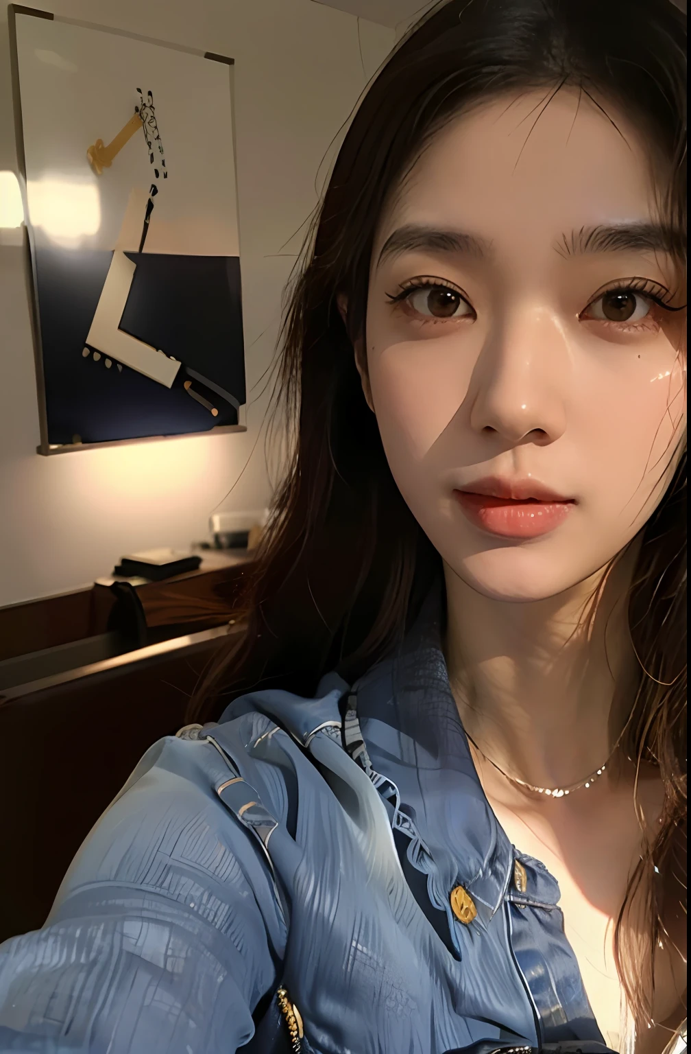 Arte hiper-realista, gallery-level work, ultra precise, visualmente impressionante, obra-prima sublime, peak clarity, escurecimento crepuscular, Moderate lighting, 1menina, solo, chave baixa, sombra profunda,