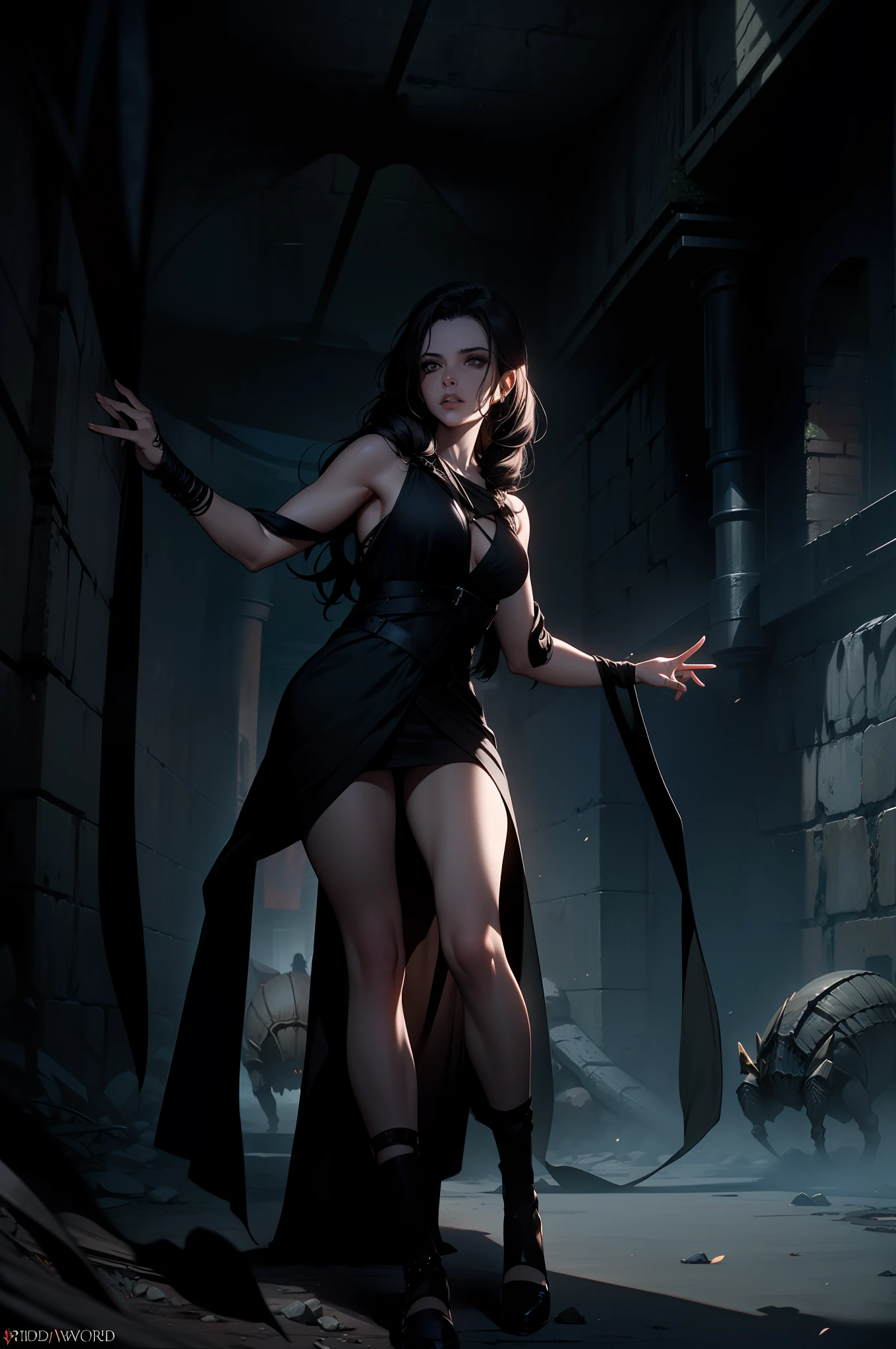 (Shelob), hot, beautiful woman, mature face, Shadow Of War, untied hair, Mordor, lord of the rings, extremely detailed face and eyes, (masterpiece), absurdres, 8k