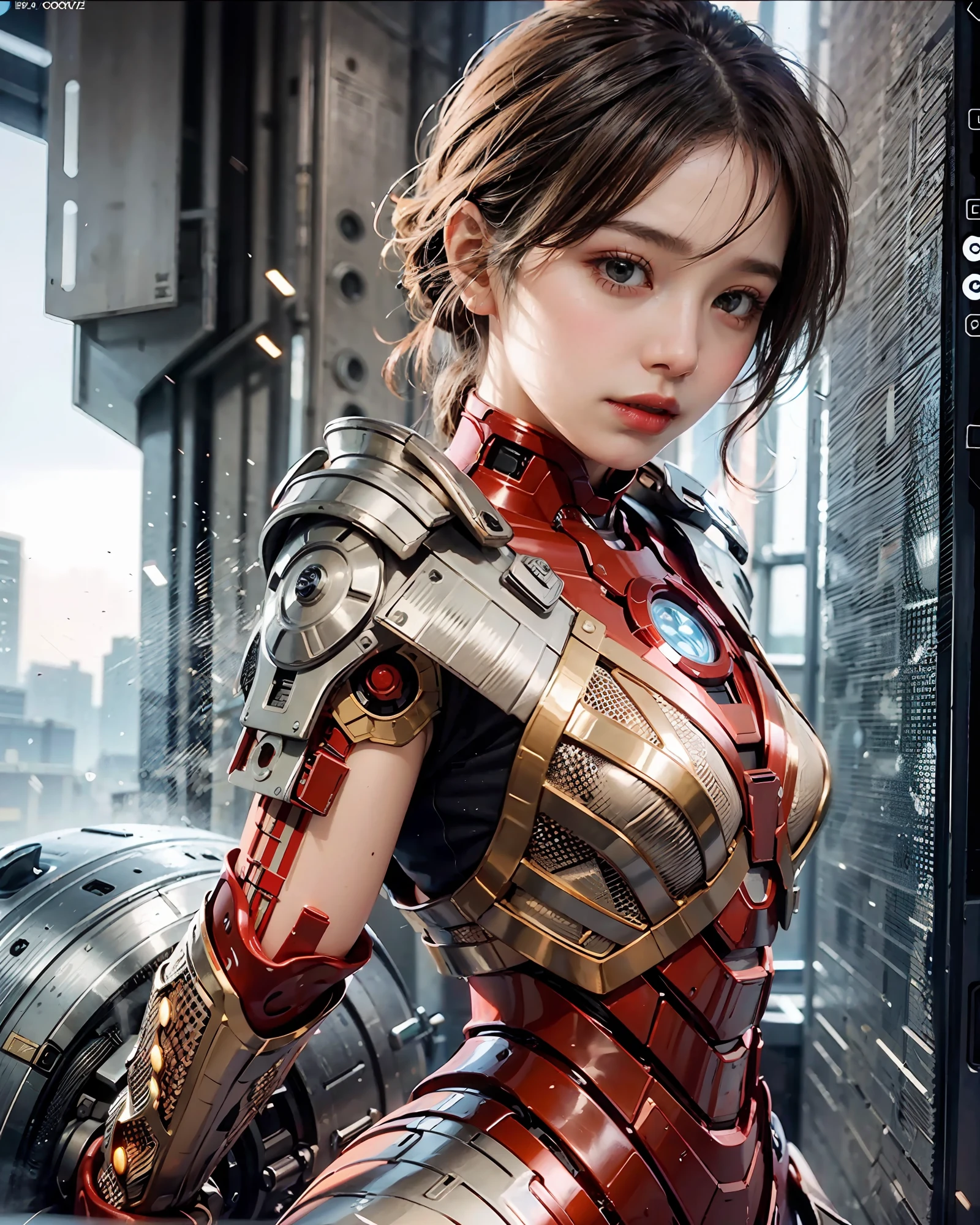 (1kid:1.3), solo,__body-parts__, official art, unity 8k wallpaper, ultra detailed, beautiful and aesthetic, beautiful, masterpiece, best quality, RAW, masterpiece, super fine photo,, best quality, super high Resolution, photorealistic, sunlight, full body portrait, stunningly beautiful,, dynamic pose, delicate face, vibrant eyes, (side view), he is wearing a futuristic Iron Man mech, red and gold, white background, detailed face, gorgeous, milky, high detailed skin, sharp focus, volumetric fog, 8k uhd, dslr camera, High quality, film grain, fair skin, photorealism, lomography, sprawling metropolis in a futuristic dystopia, view from below, translucent