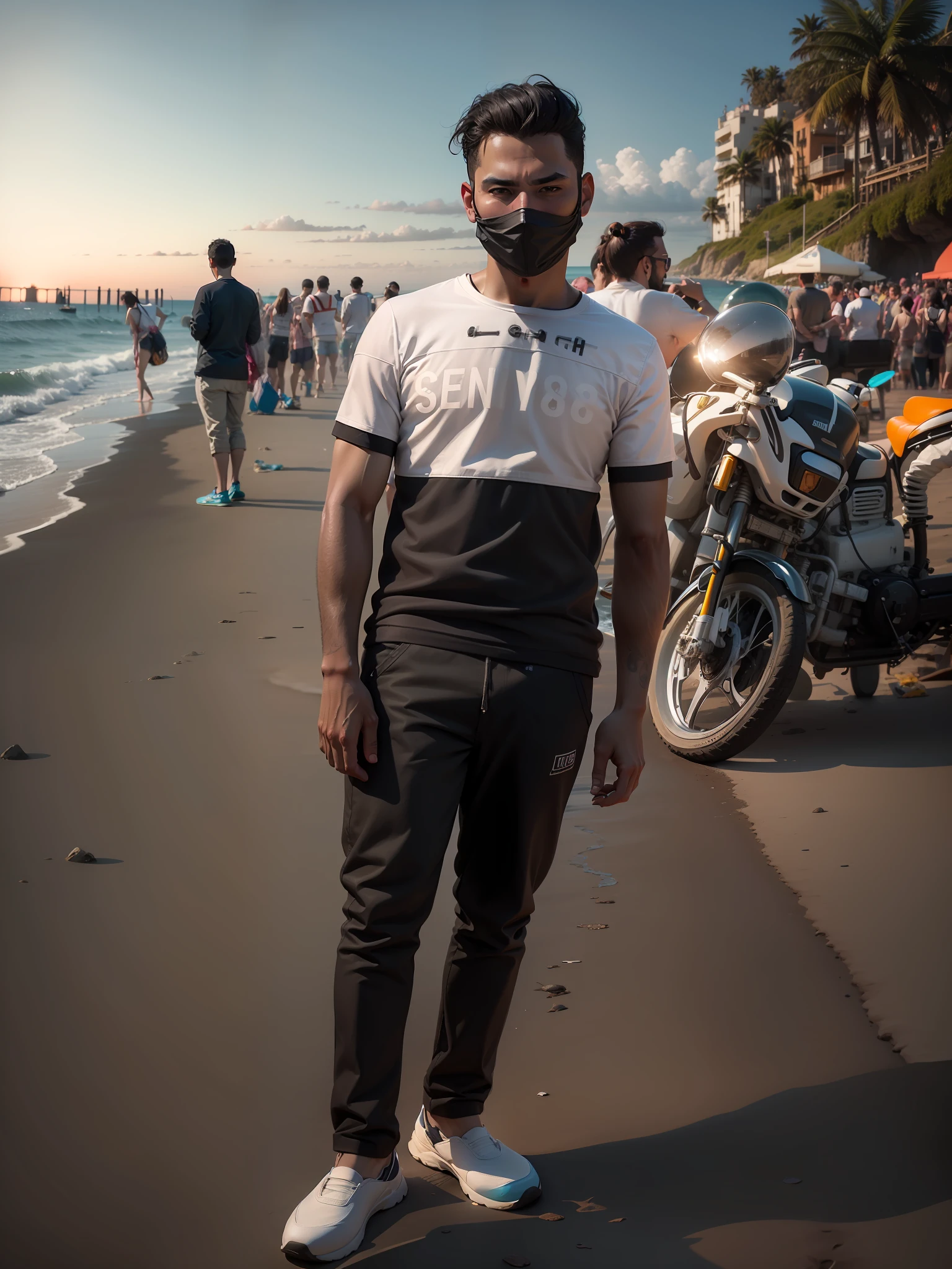 Change background, sea beach background, 8k full HD