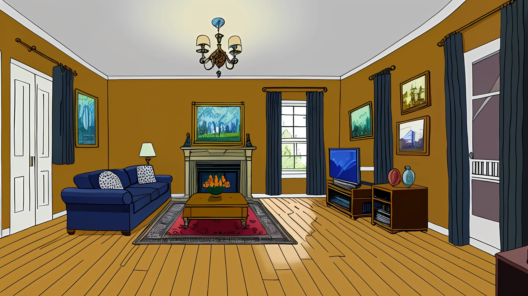 Inside the living room, inside,8K, hyper HD, tmasterpiece, highest quality