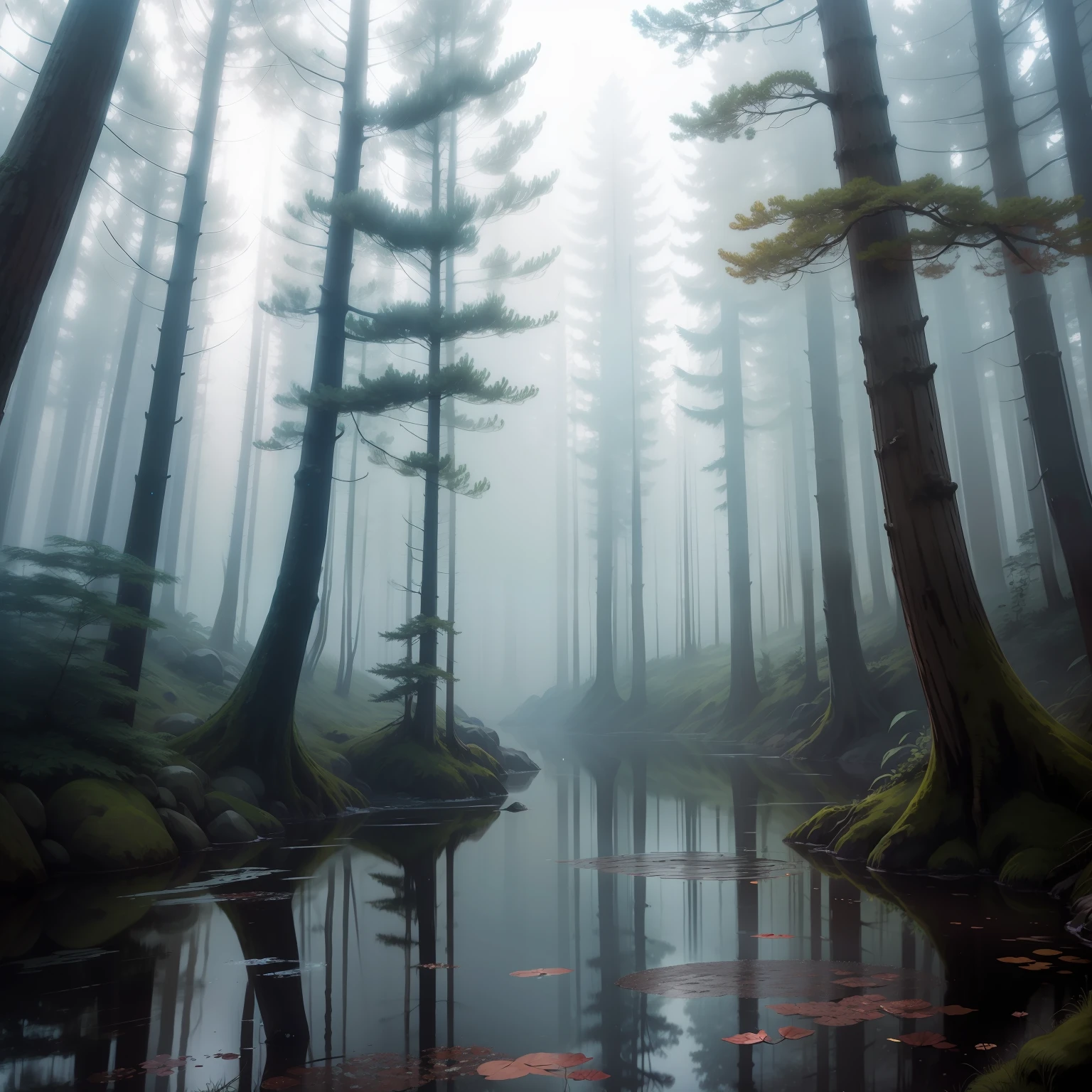 water ink、quantum、the woods、foggy