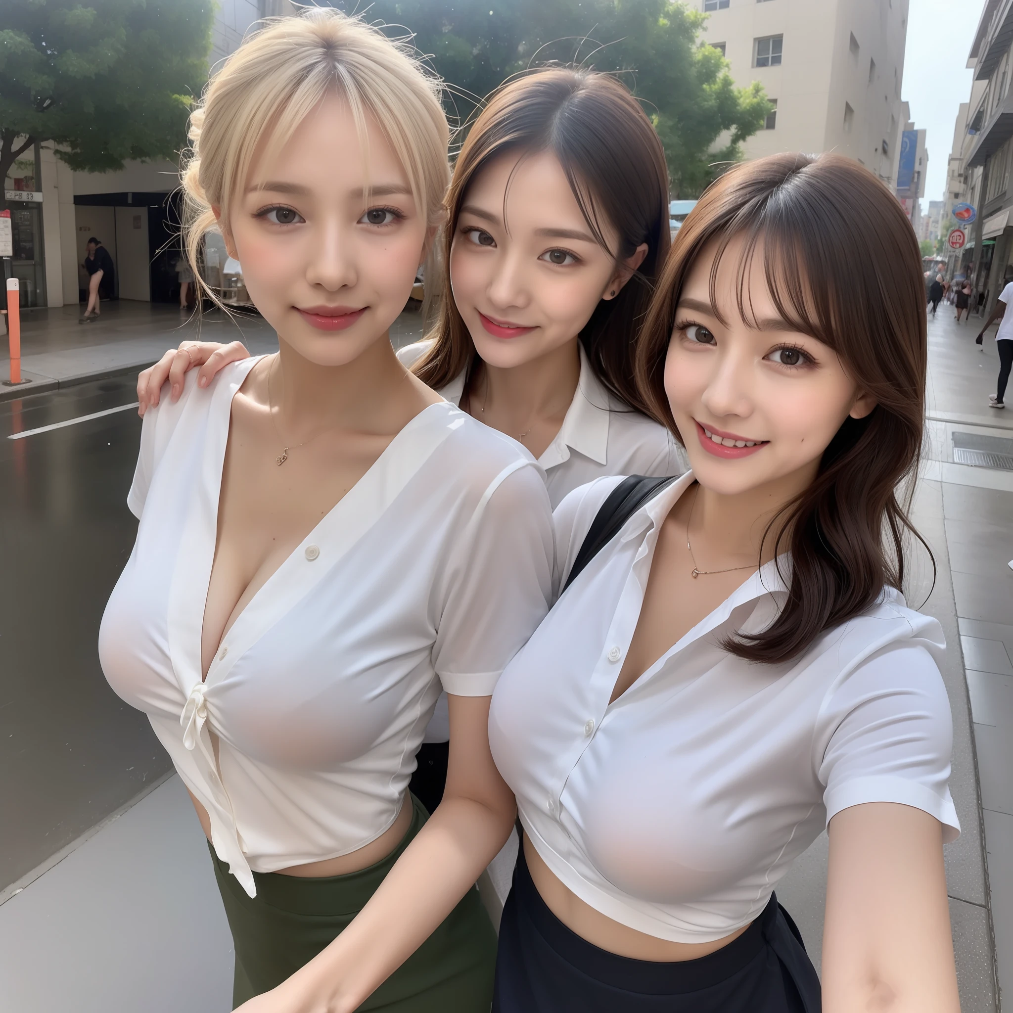 huge areolas、huge nipples、Black areola、Black nipples、The best smile、The tattoo、Blonde wavy hair、huge-breasted、big areolae、Blonde wavy hair、Smartphones、selfee、The best smile、Fancy makeup、((top-quality、8K、masterpiece:1.3))、foco nítido:1.2、Beautiful woman with perfect body:1.4、Slim abdomen:1.2、((Layered Haircut、Colossal tits:1.2))、(no-bra) (big and beautiful hard ,) (Thin, damp buttons up to shirt length:1.1)、(White shirt wet by rain)、(Sateen、a street:1.2)、Wet body:1.1、Highly detailed facial and skin texture、 A detailed eye、二重まぶた、skin tanned、A sexy、Tanning Real、hight resolution、1 girl in、Blonde wavy hair、japanes、Heterochrome eyes、small moles under eyes、Loose white shirt、yoga pant、large full breasts、long legged、Tight abs、camel's toe、Bitten lip sexually、top-quality、女の子1人、For adults、mideum breasts、pinkhair、Medium Hair、poneyTail、greeneye、waitresses、white shirt、a blue skirt、blue ribbons、White Apron、Waist apron、Short sleeve
