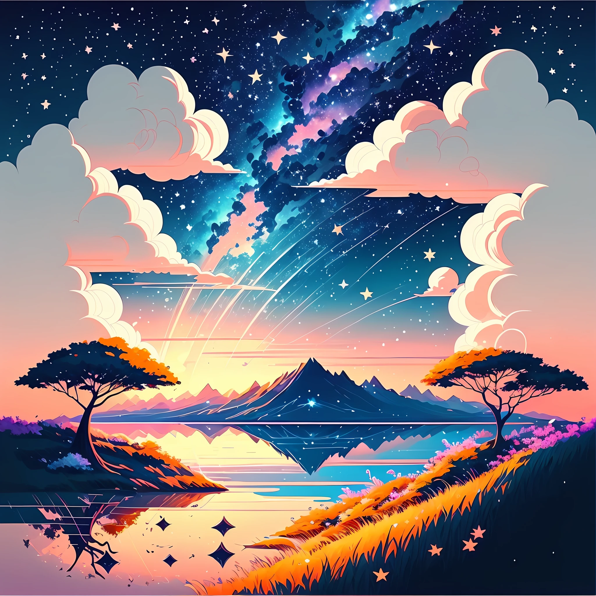 anime anime wallpapers with a view of the sky and stars, cosmic skies. by makoto shinkai, anime art wallpaper 4 k, anime art wallpaper 4k, anime art wallpaper 8 k, anime sky, amazing wallpaper, anime wallpaper 4 k, anime wallpaper 4k, 4k anime wallpaper, makoto shinkai cyril rolando, anime background art --auto
