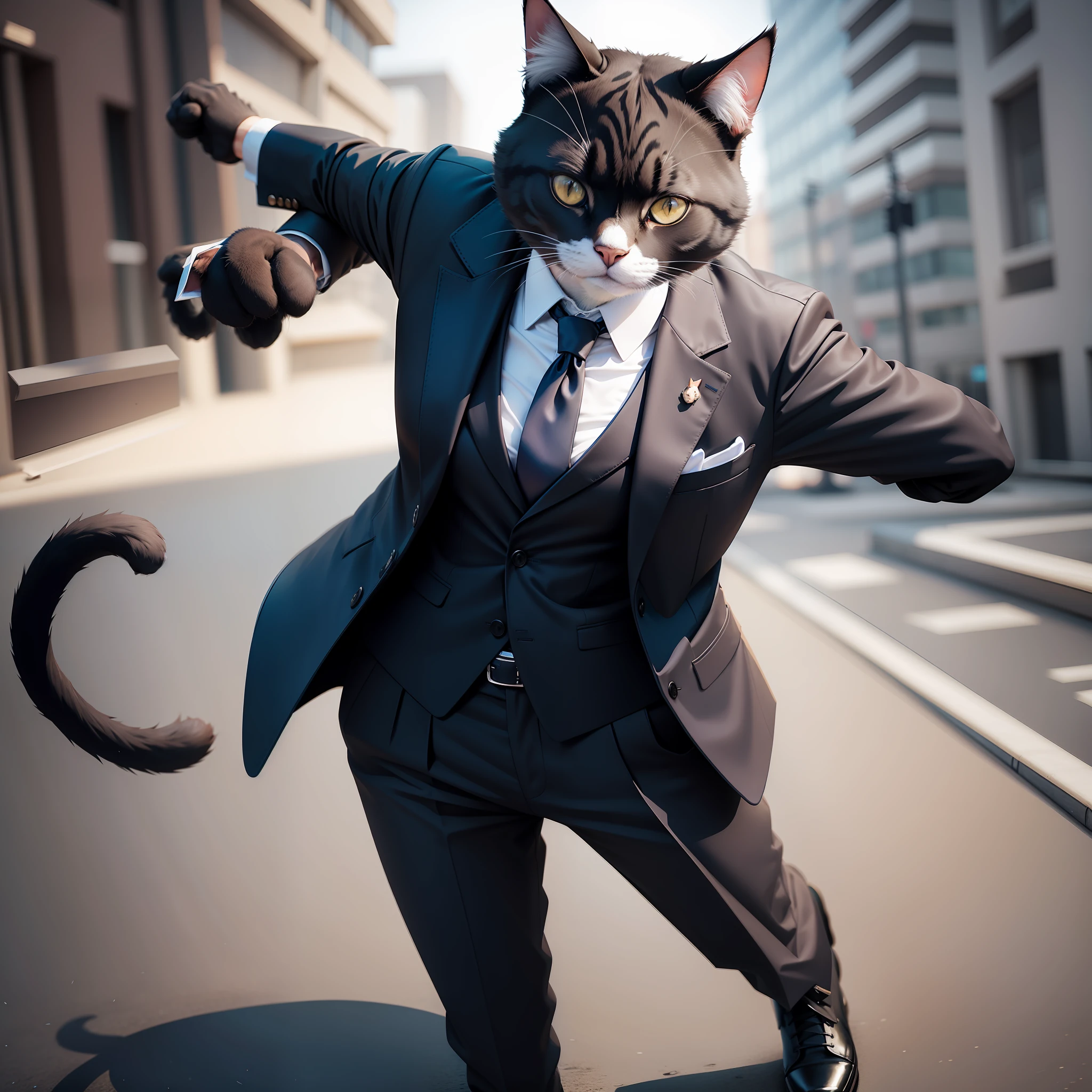 Cat in a suit，3D立体