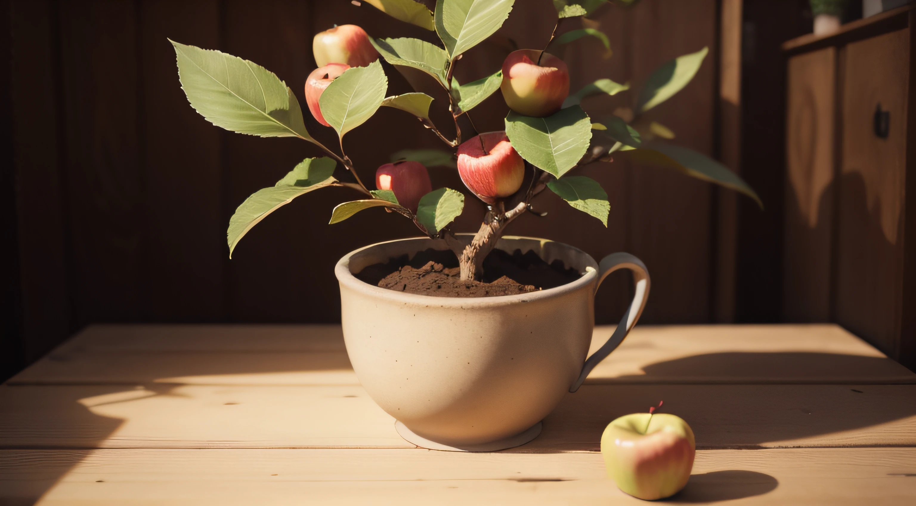 apple tree plant, realistic