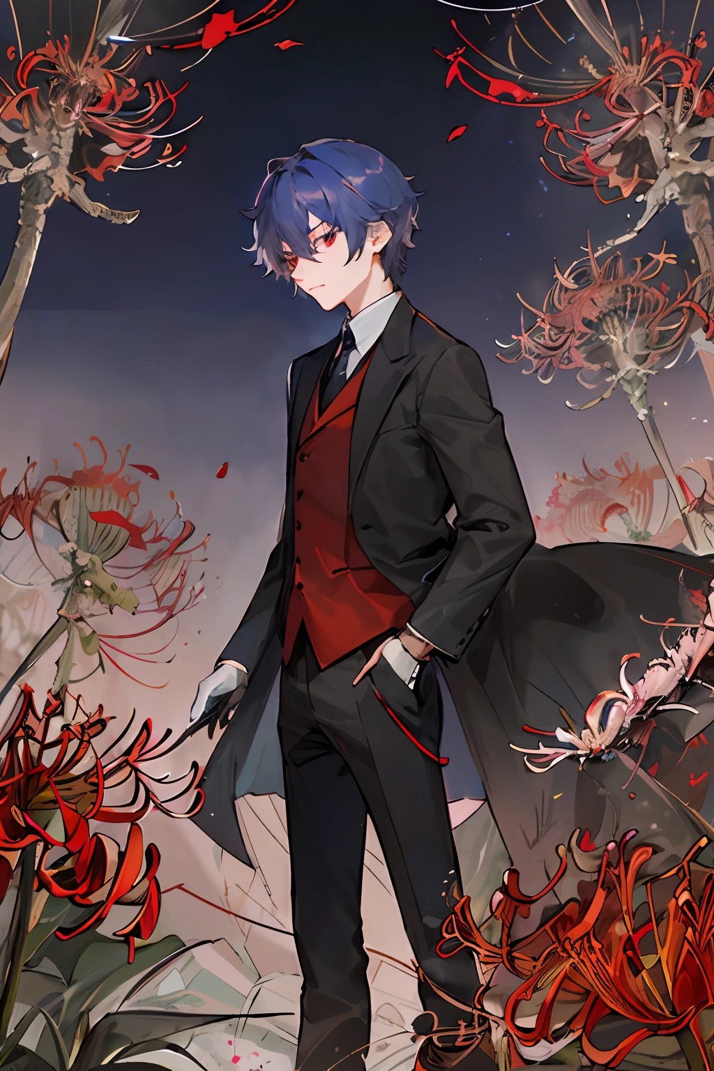 Long-clawed,Red-eyed,A man with a dinosaur's tail