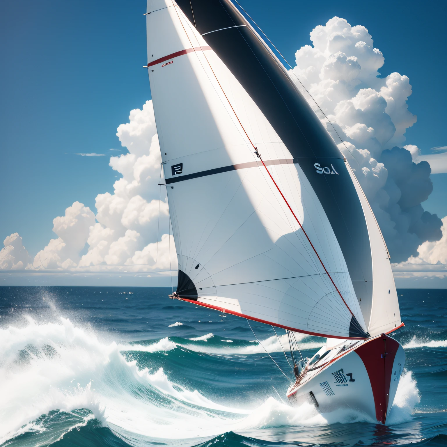 sailboard with white background