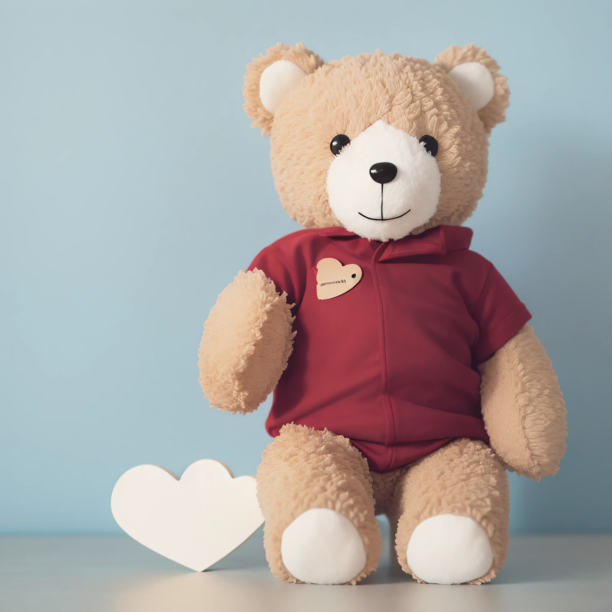 A teddy bear, cartoon, simple background