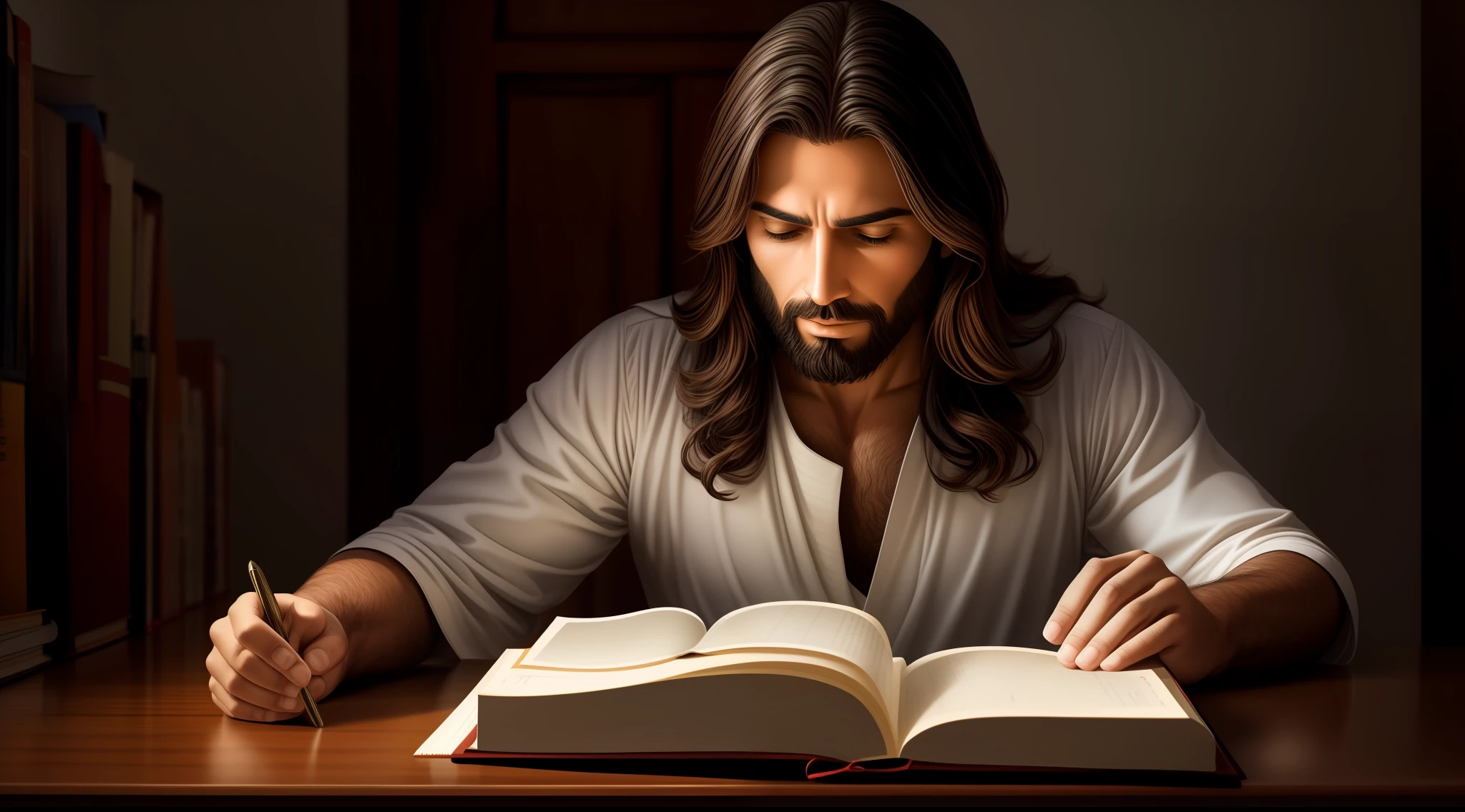 jesus segurando uma biblia