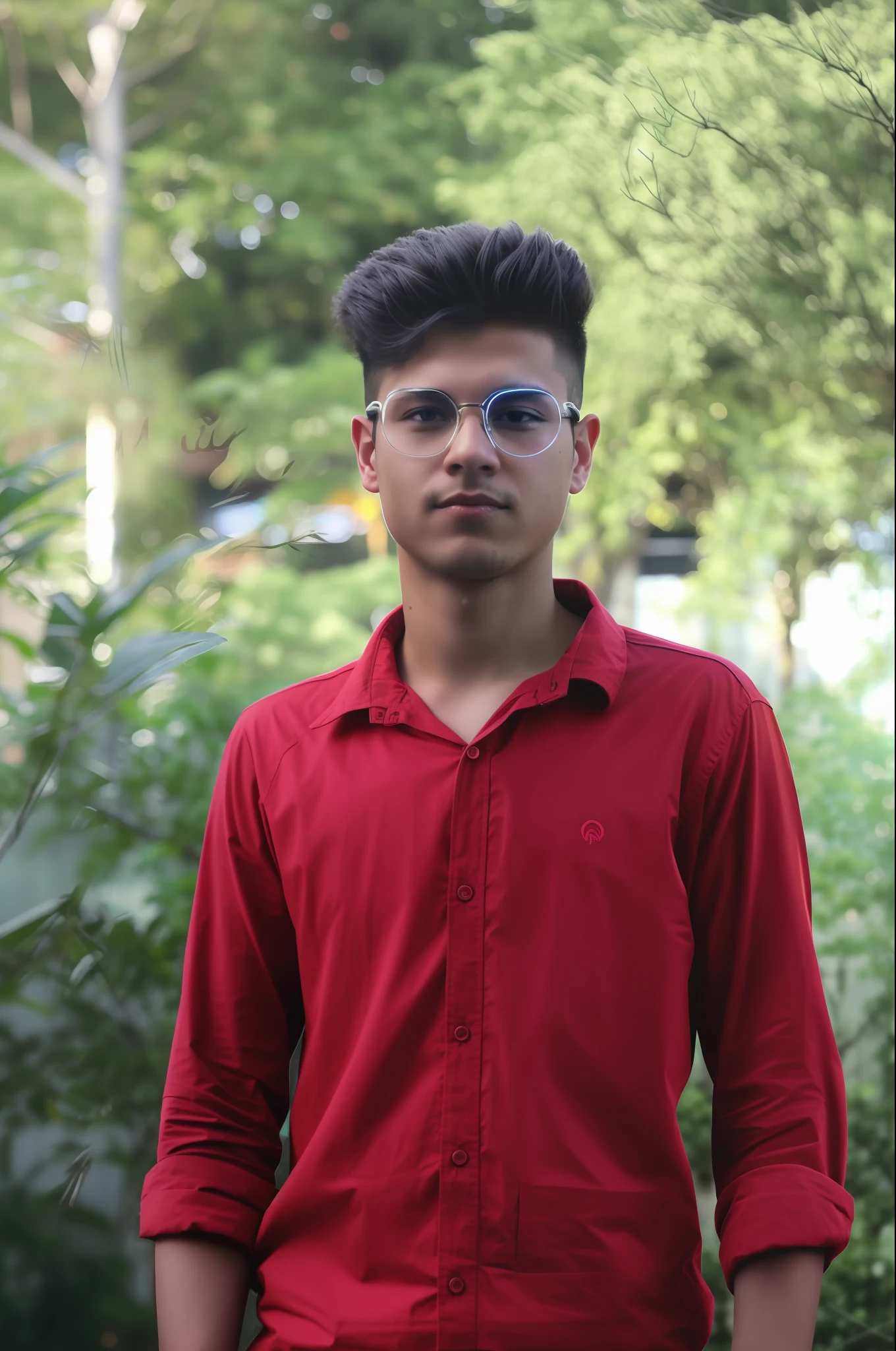 Change background cyberpunk handsame boy.