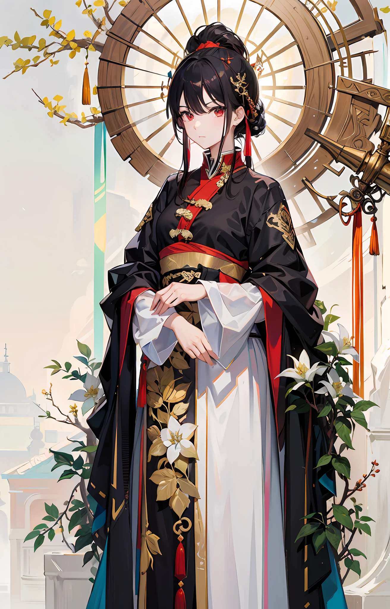 Flat cuffs，Chinese outfit