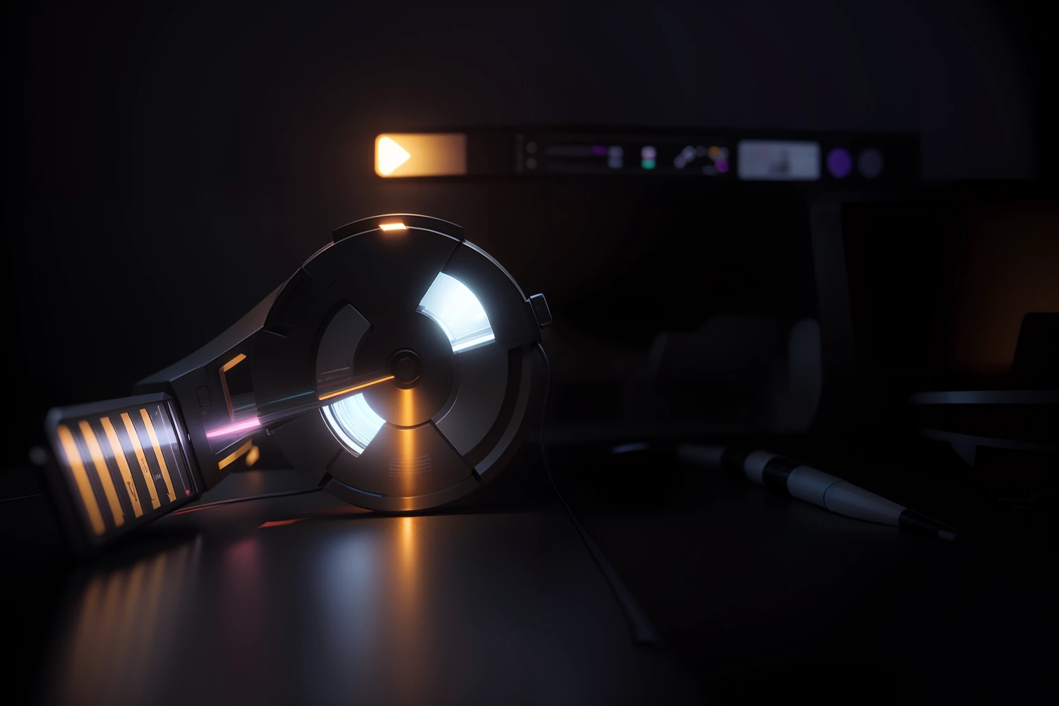 Turn an image into a 3D drawing. with neon. futuristic. for a youtube channel