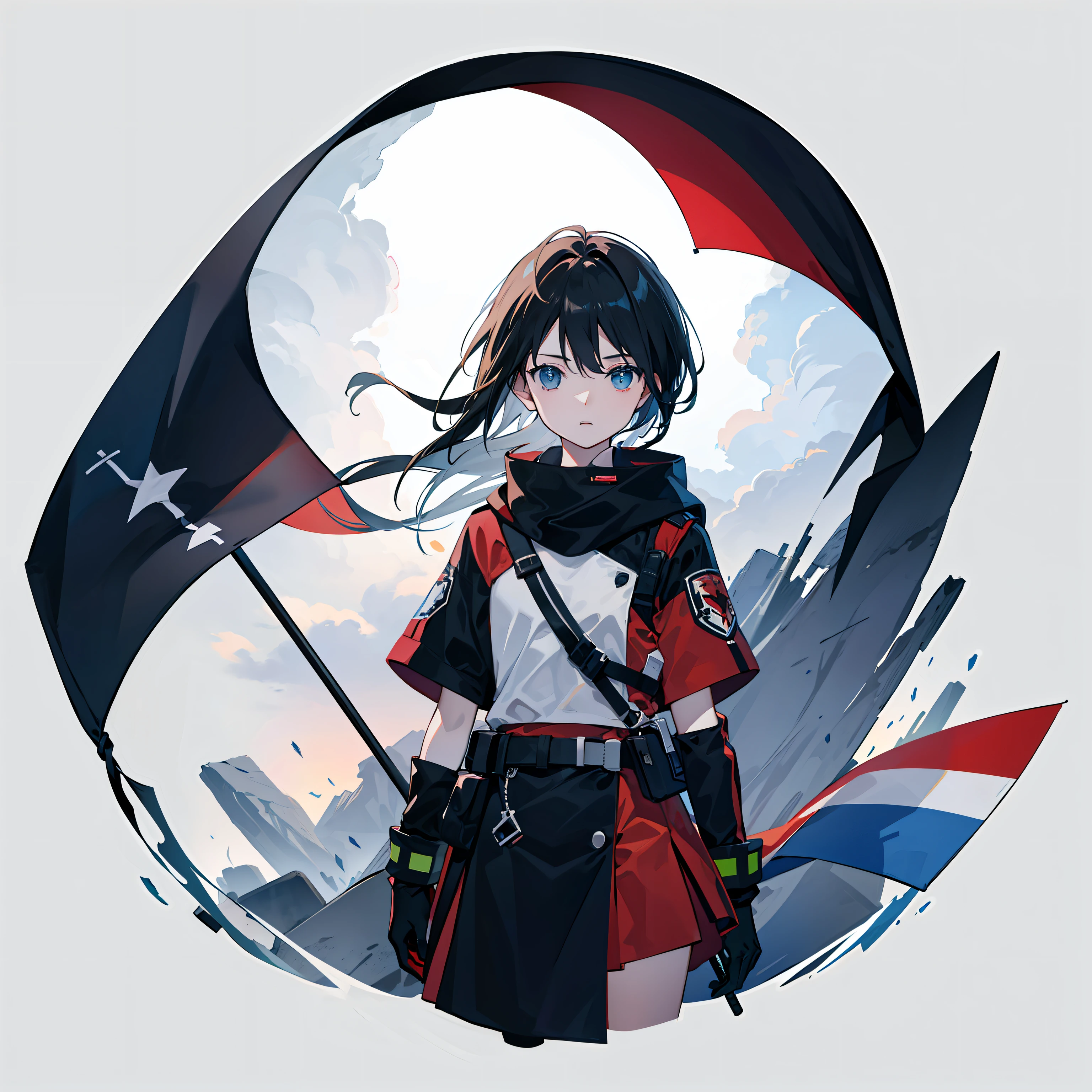 minimalist wind,Text style,icon flag