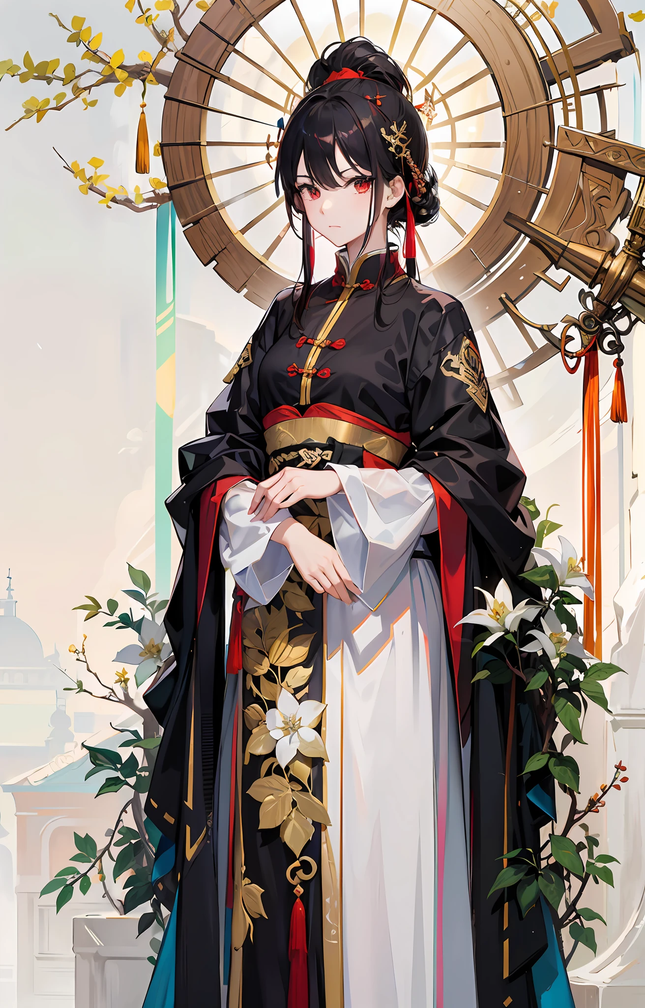 Neat cuffs，Neat collar，Chinese costumes