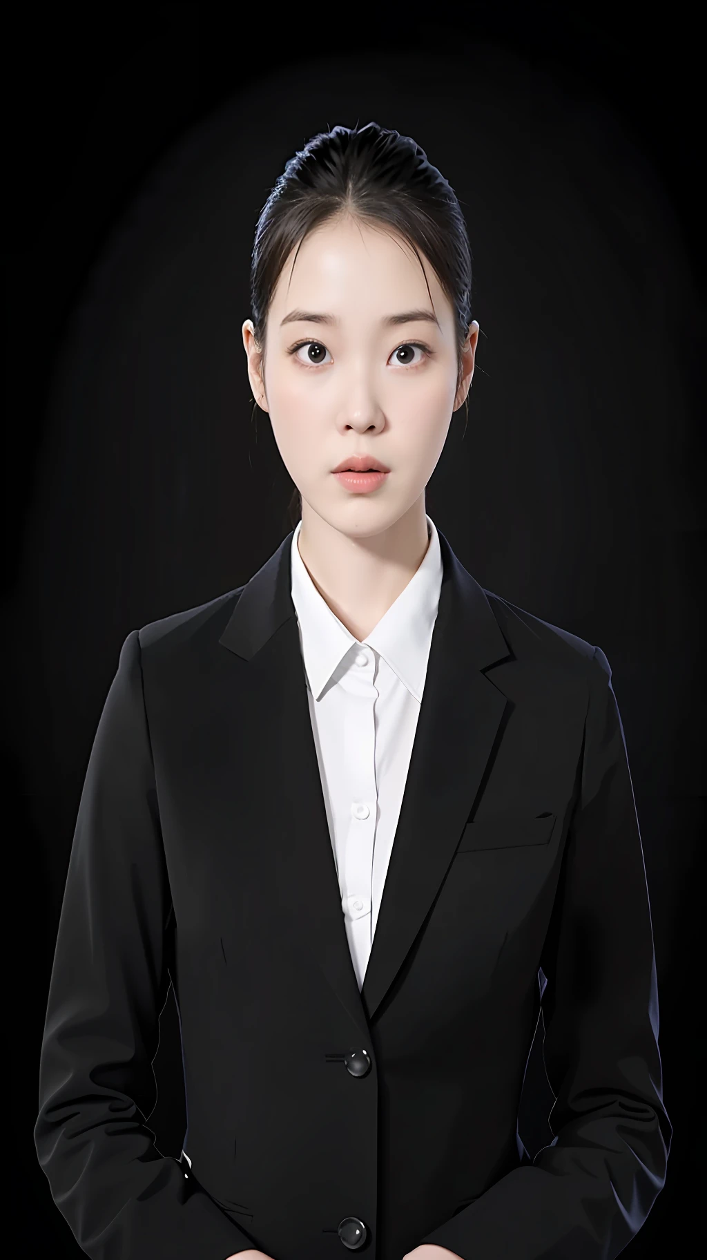 A woman in a suit stood with her hands folded, professional profile picture, Professional profile photo, professional portrait, headshot profile picture, professional picture, Yun Ling, corporate photo, jinyiwei, chengyou liu, Li Zixin, xintong chen, detailed professional photo, wei wang, professional corporate portrait, professional headshot, Girl in suit, Lin Qifeng