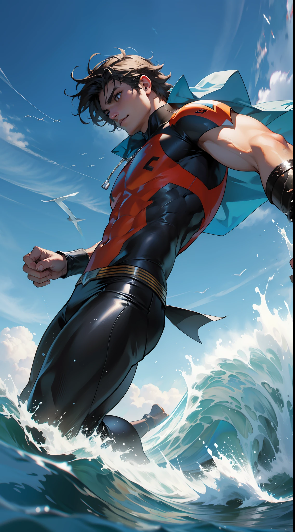 La mejor calidad posible, Ultra resolution 8K, Hero coming out of the waters
