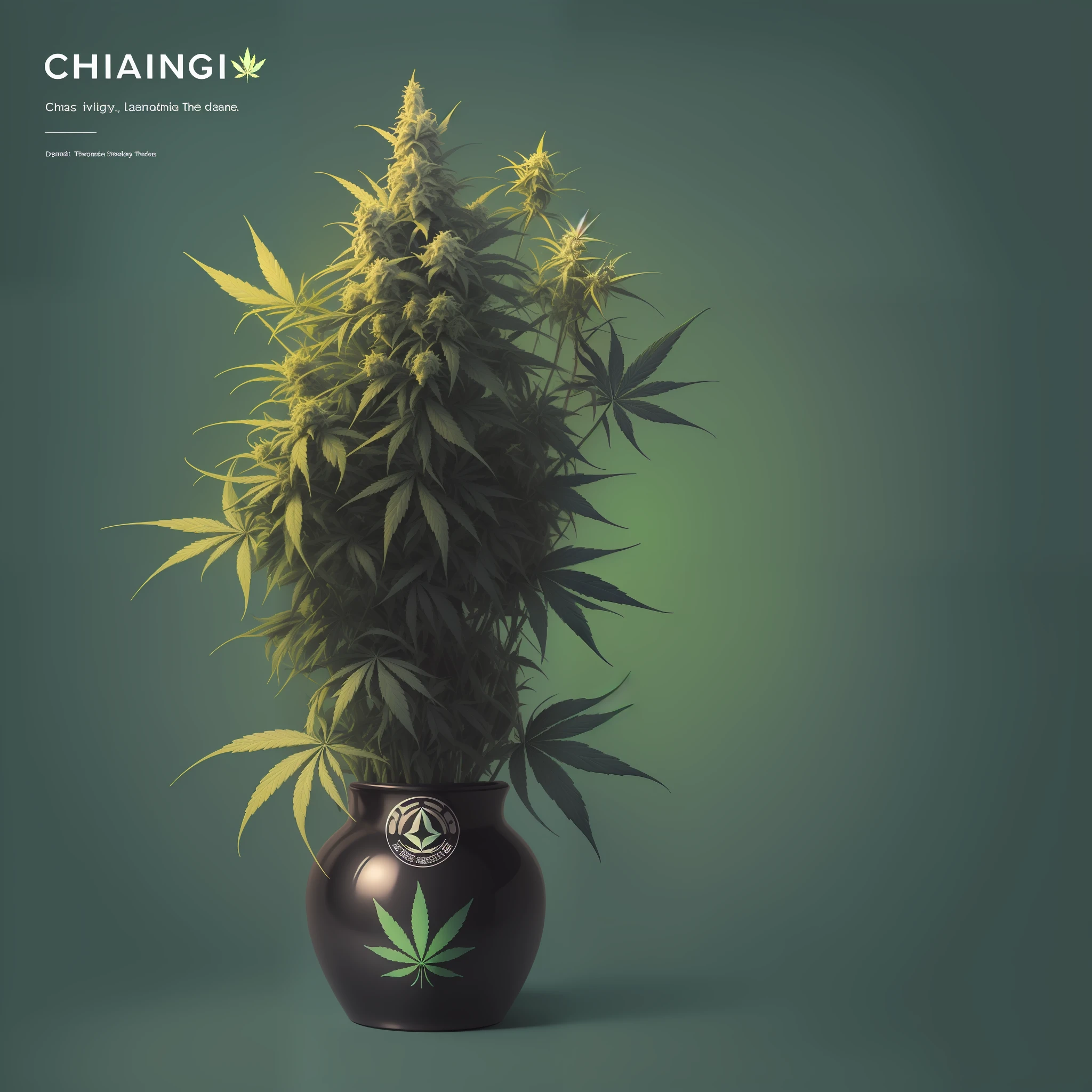 "((Fun and intriguing)), Create an image with an attractive color palette, mainly in natural green shades, ((buds)), and symbols related to cannabis. Design with legible fonts to present interesting cannabis facts and trivia. Keep the tone light-hearted, and use illustrations, photos, or graphics to maintain visual variety. Add a relevant CTA to encourage interaction."