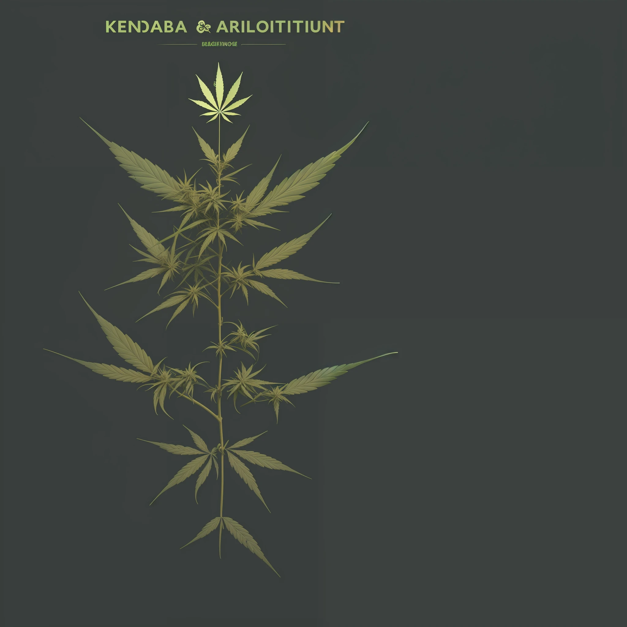 "((Fun and intriguing)), Create an image with an attractive color palette, mainly in natural green shades, ((buds)), and symbols related to cannabis. Design with legible fonts to present interesting cannabis facts and trivia. Keep the tone light-hearted, and use illustrations, photos, or graphics to maintain visual variety. Add a relevant CTA to encourage interaction."