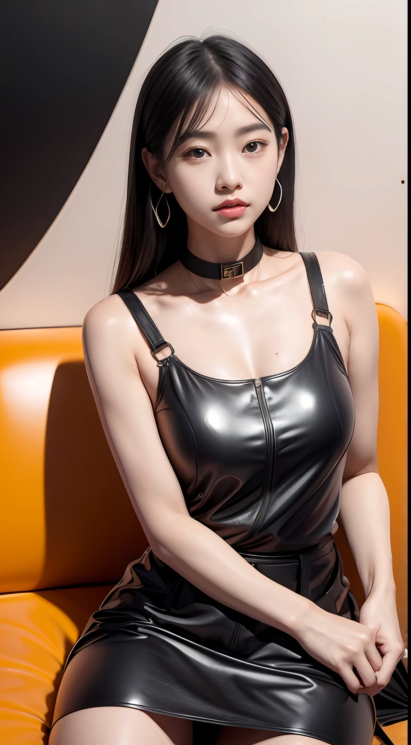 （tmasterpiece，k hd，hyper HD，16K）brunette color hair，************ Japanese girl，3D uniform skirt，Emphasize the lips，Rouge mouth，Soft lips，Glossy lips，The girl has fair and tender skin，Soft hair like slippery silk，Sparkling，Almost reluctant to look away。But you know，She wears a sun dress！Imagine that，She just wore a nightdress to go shopping in the bustling Sanlitun，One can't help but want to take a closer look。Take a closer look, desi，Her nightdress is quite fashionable，The skirt flutters in the wind，It's like adding a touch of energy to the whole street，Sit on a crocodile skin train，Face-to-face perspective，（From the angle below），Sit in a train crocodile leather seat，sitting in front，Lip zoom camera，head portrait，Head down and sleepy-eyed，looking at the viewer only"， best qualtiy， hyper HD， （realisticlying：1.4），， A high resolution， the detail， RAW photogr， Sharp Re， Nikon D850 Film Stock Photo by Jefferies Lee 4 Kodak Portra 400 Camera F1.6 shots, Rich colors, ultra-realistic vivid textures, Dramatic lighting, Unreal Engine Art Station Trend, cinestir 800，