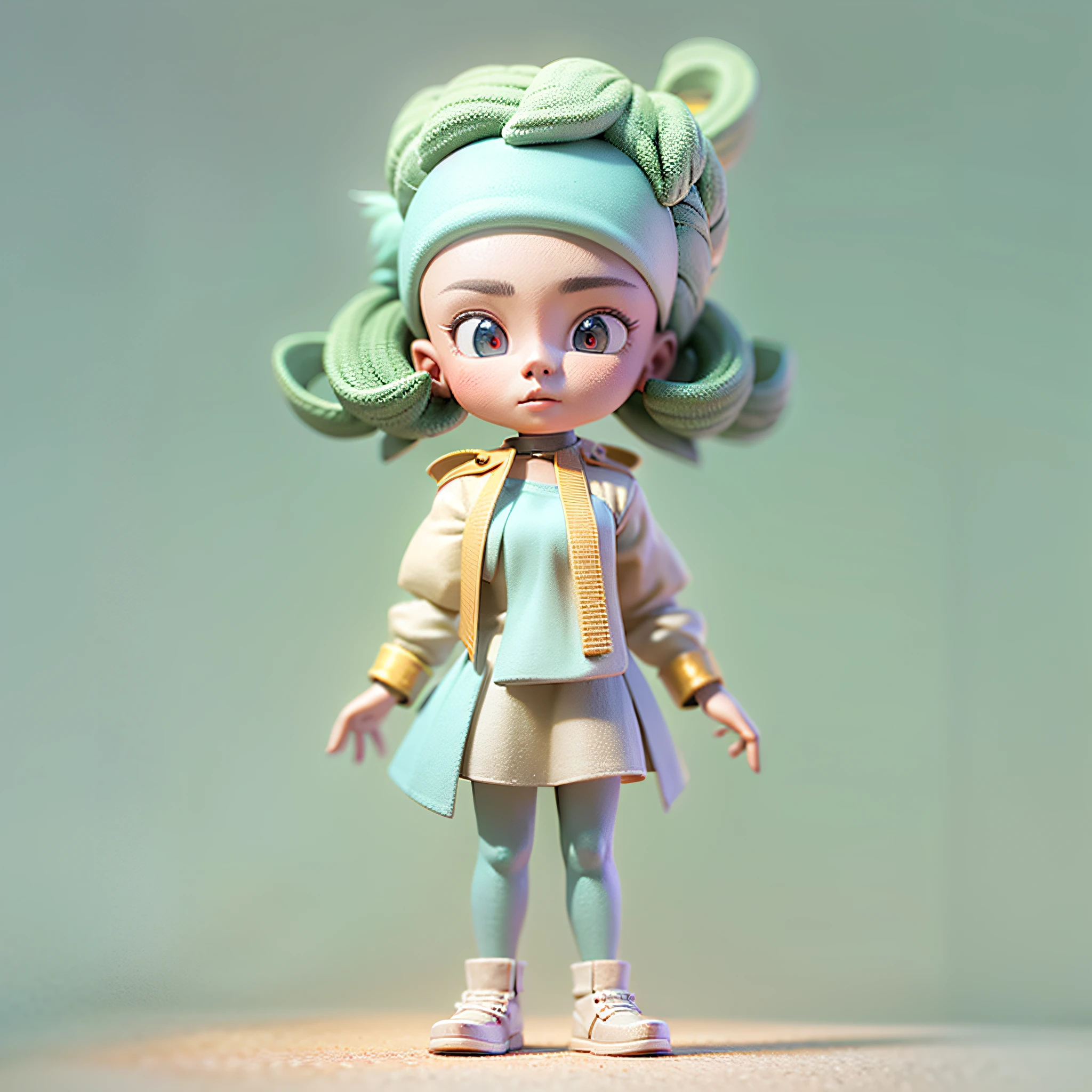 Anne, standing character, soft smooth lighting, soft pastel colors, skottie young, 3d blender render, polycount, modular constructivism, pop surrealism, physically based rendering, square image