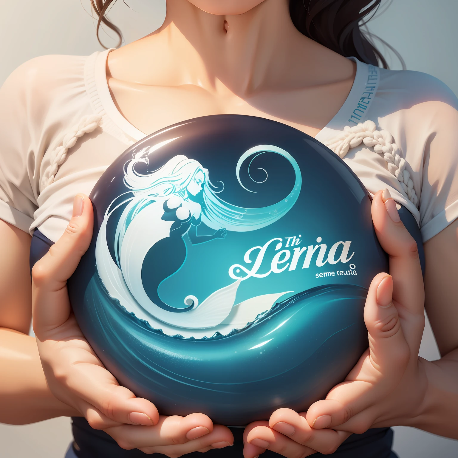 criar um logotipo vectorial de uma empresa que comercializa carne de sereia, use the silhouette of a mermaid in the logo that should be simple and modern