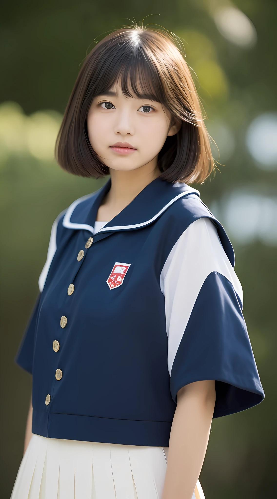 (Top Quality, 8K, Masterpiece: 1.3)), Focus: 1.2, Perfect Body Beauty: 1.8, Ass: 1.2, ((Layered Haircut, Breasts: 2.5)), Japan High  Girl, Sailor Suit Worn by Japan High School Student, JK, Juniornt, (School, Classroom), Highly Detailed Face and Skin Texture, Big Eyes, Tanuki Face, Double Eyelids, Whitened Skin, Shoot Cut