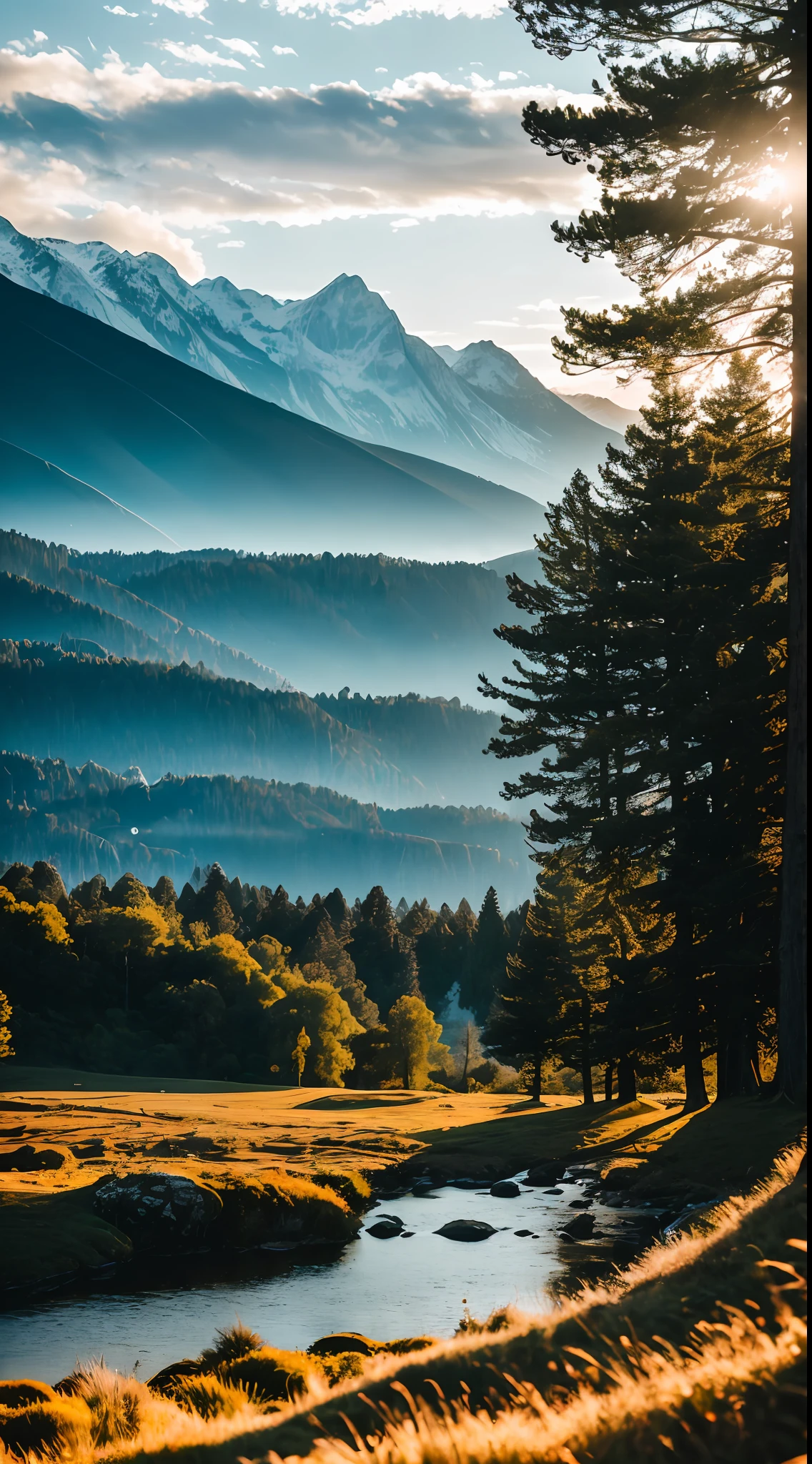 RAW photo of a landscape, small details, photorealistic, ultra-realistic photo, 8k uhd, dslr, soft lighting, high quality, film grain, Fujifilm XT3, (masterpiece)