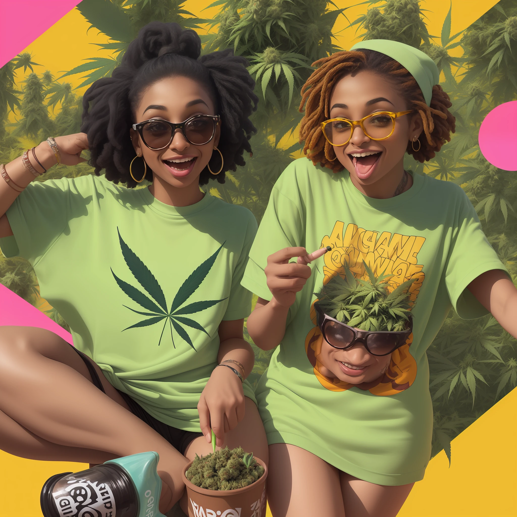 "((Humorous and relatable)), Design a meme-style image with a mix of bright and natural tones. Utilize funny characters and creative elements related to cannabis culture. ((@nabrisa.420)) should be creatively incorporated into the image. Ensure legibility of the text and a clear message about responsible consumption. Include a CTA to increase engagement."