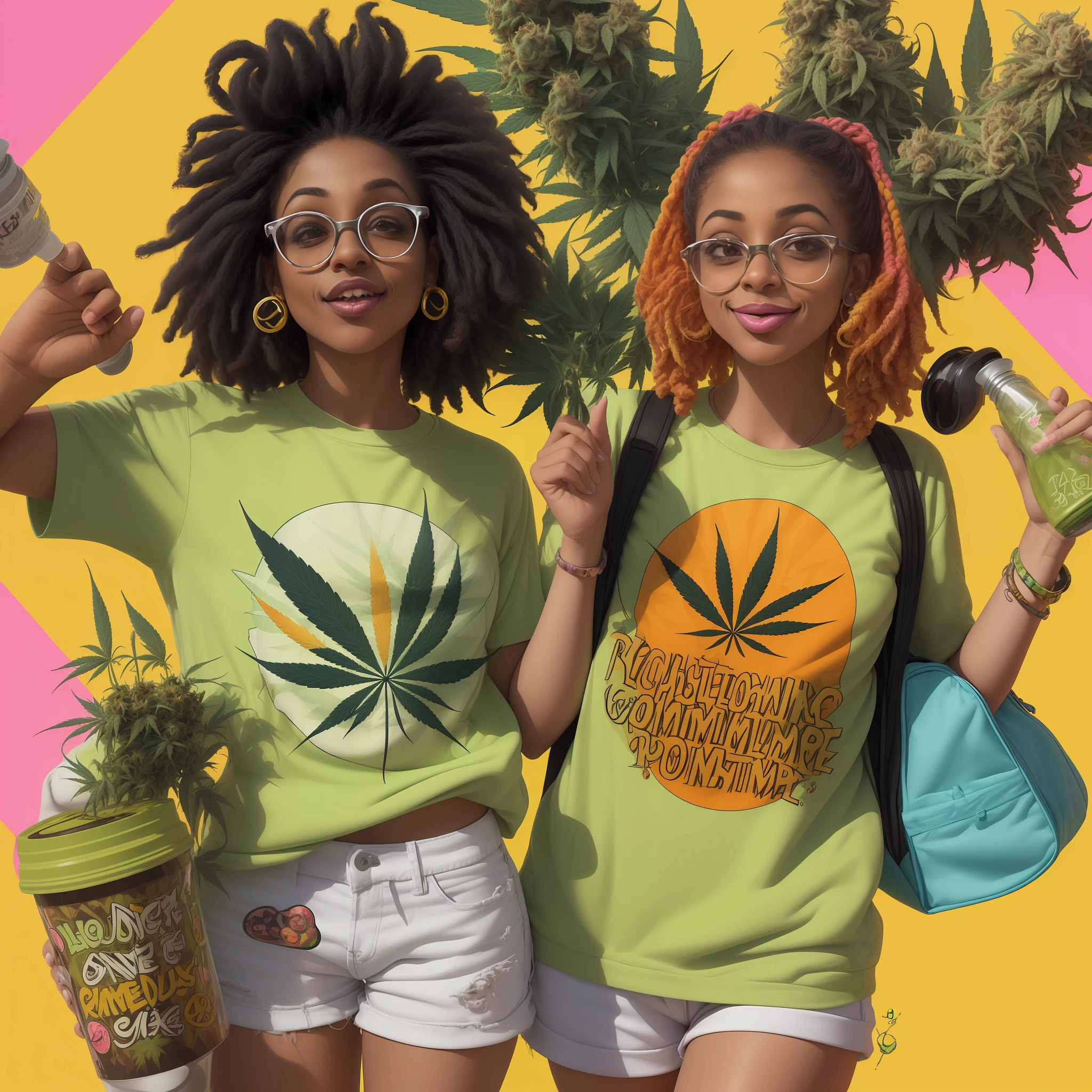"((Humorous and relatable)), Design a meme-style image with a mix of bright and natural tones. Utilize funny characters and creative elements related to cannabis culture. ((@nabrisa.420)) should be creatively incorporated into the image. Ensure legibility of the text and a clear message about responsible consumption. Include a CTA to increase engagement."