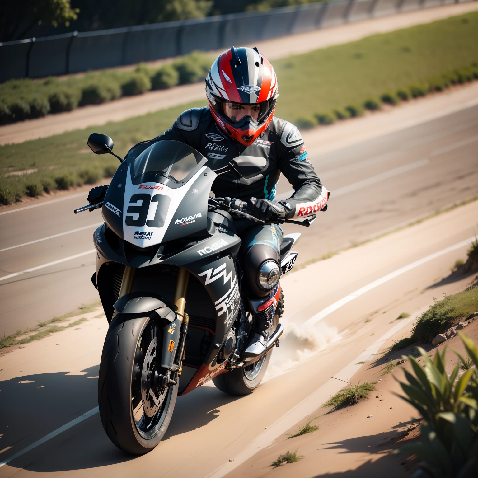 Racing moto realista roxa
