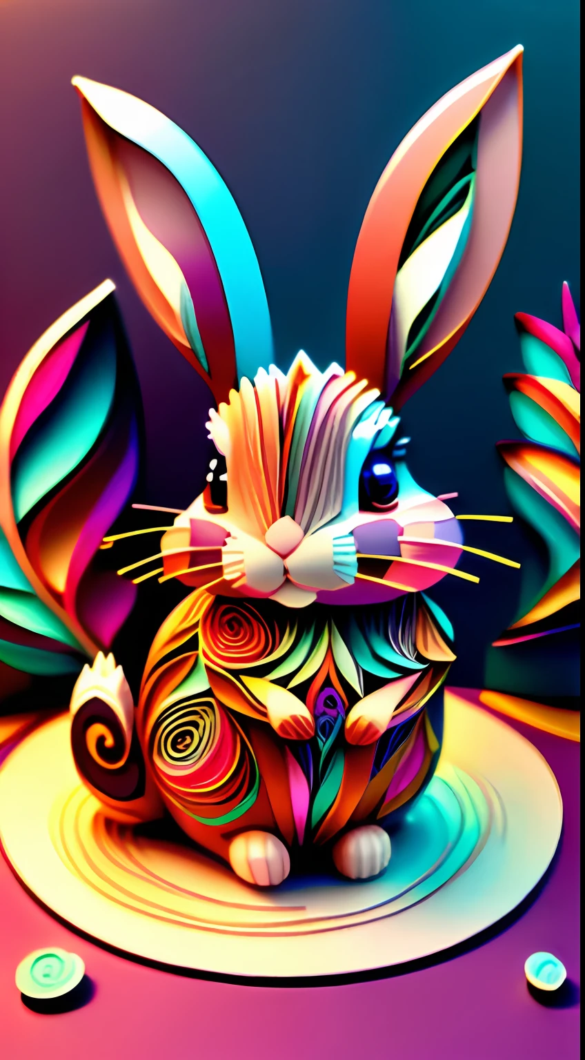 Cute rabbit,multi dimensional paper quilling,Artistically,
yang08k,big breasts beautiful,Colorful,
tmasterpiece,top-quality,best qualityer,offcial art,Beautiful and beautiful,