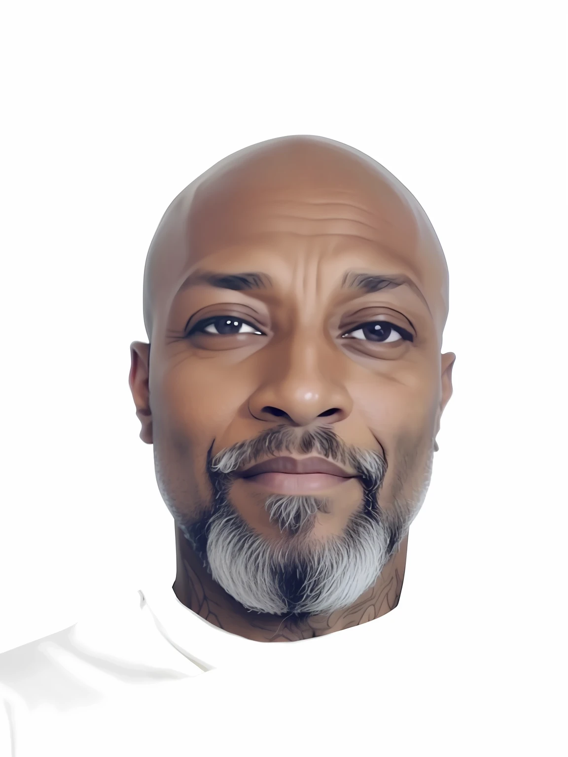 Bearded and bald man looks at the camera, (38 anos), Homens de 45 anos, foto de um homem branco de 50 anos, cerca de 3 5 anos, 4 0 anos, Homem de 5 0 anos, homem de meia-idade, ( ( pele escura ) ), AI Autorretrato, Directed by: George Barret