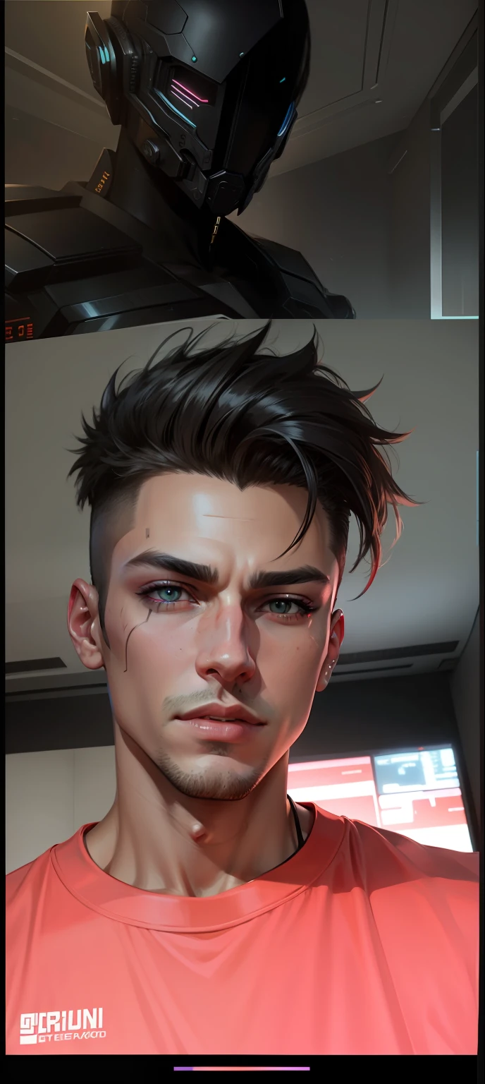 Change background cyberpunk handsome boy, realistic face, 8k, ultra realistic,