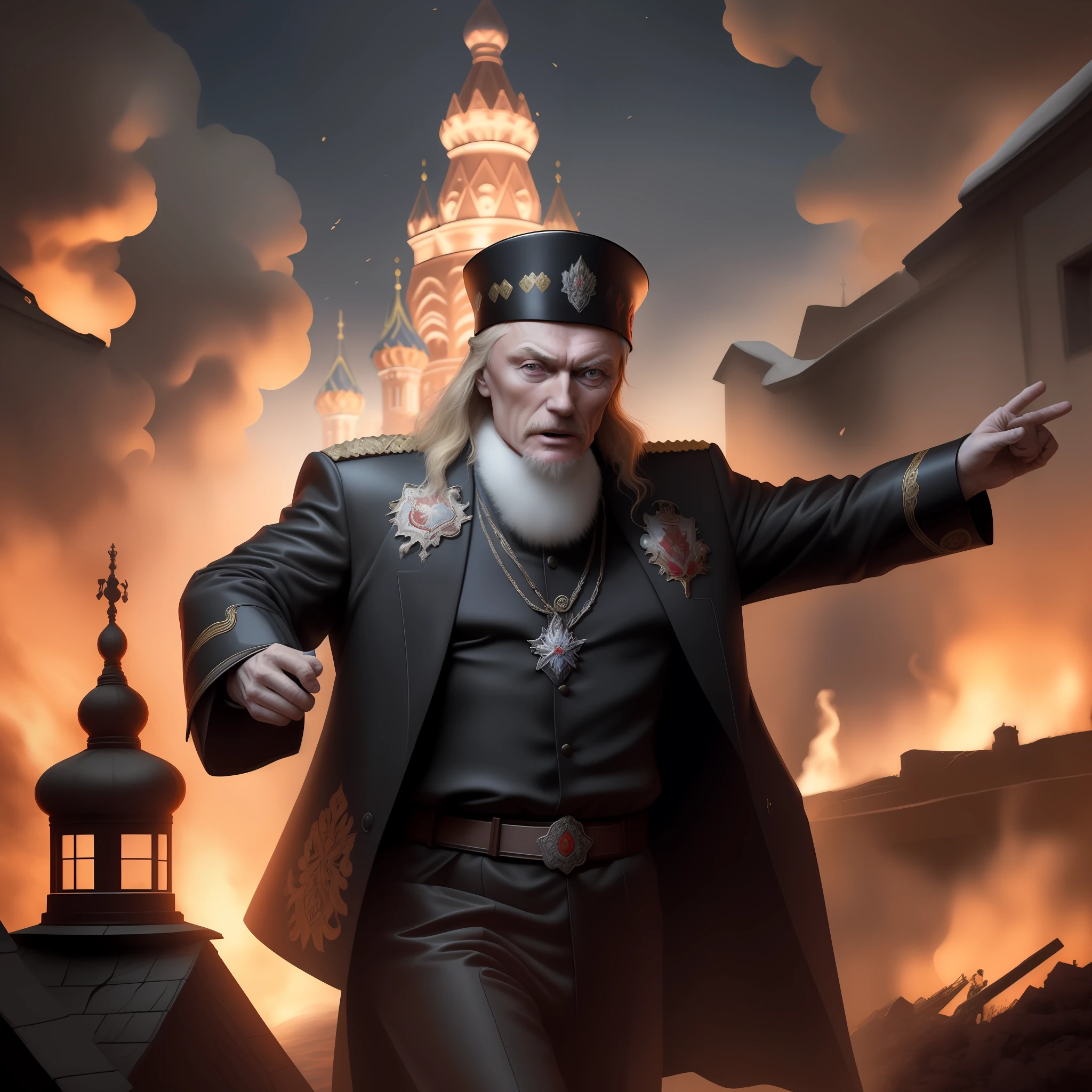 Dmitry Peskov a fugir de Moscovo em chamas@