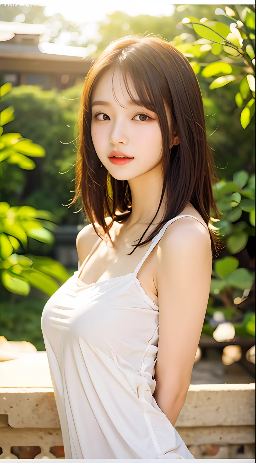 araffe asian woman with a white dress posing for a picture、Short dresses、Very short white dress、 Thin shoulder straps、Beautiful Asian Girl, gorgeous chinese model, Gorgeous young Korean woman, beautiful Korean women, goddess of Japan, Beautiful young Korean woman, Beautiful Asian Woman, Beautiful girl model, Realistic Young Gravure Idol, Korean Girl, Japanese Models, the face of a beautiful Japanese girl, Beautiful Model Girl, beautiful soft lighting